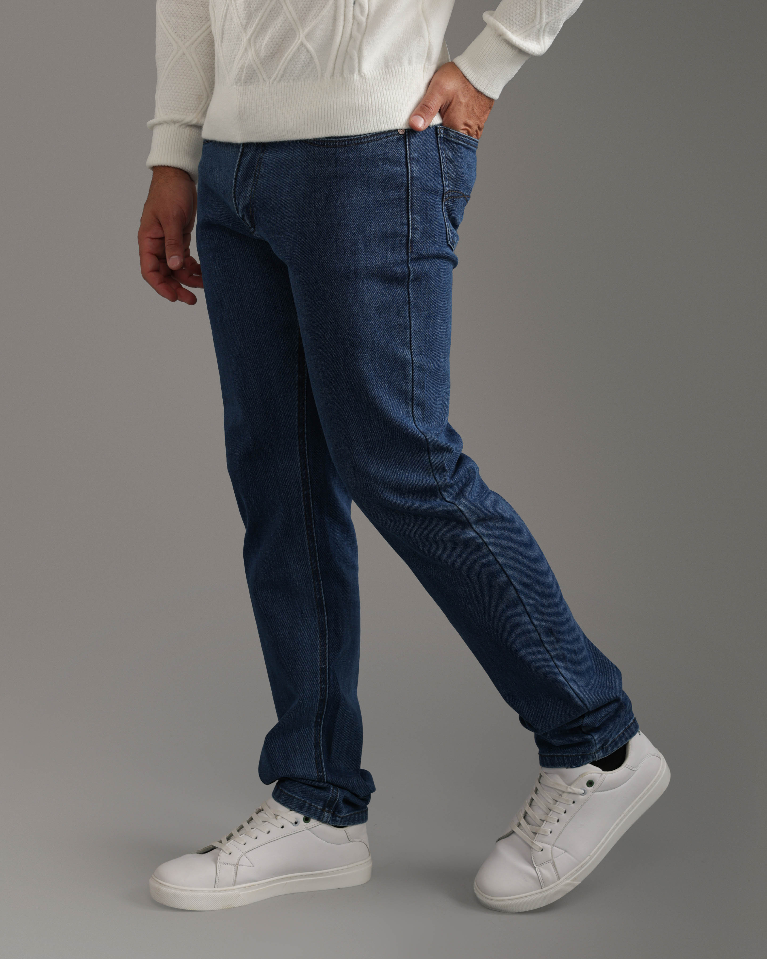 Classic Blue Straight-Fit Jeans