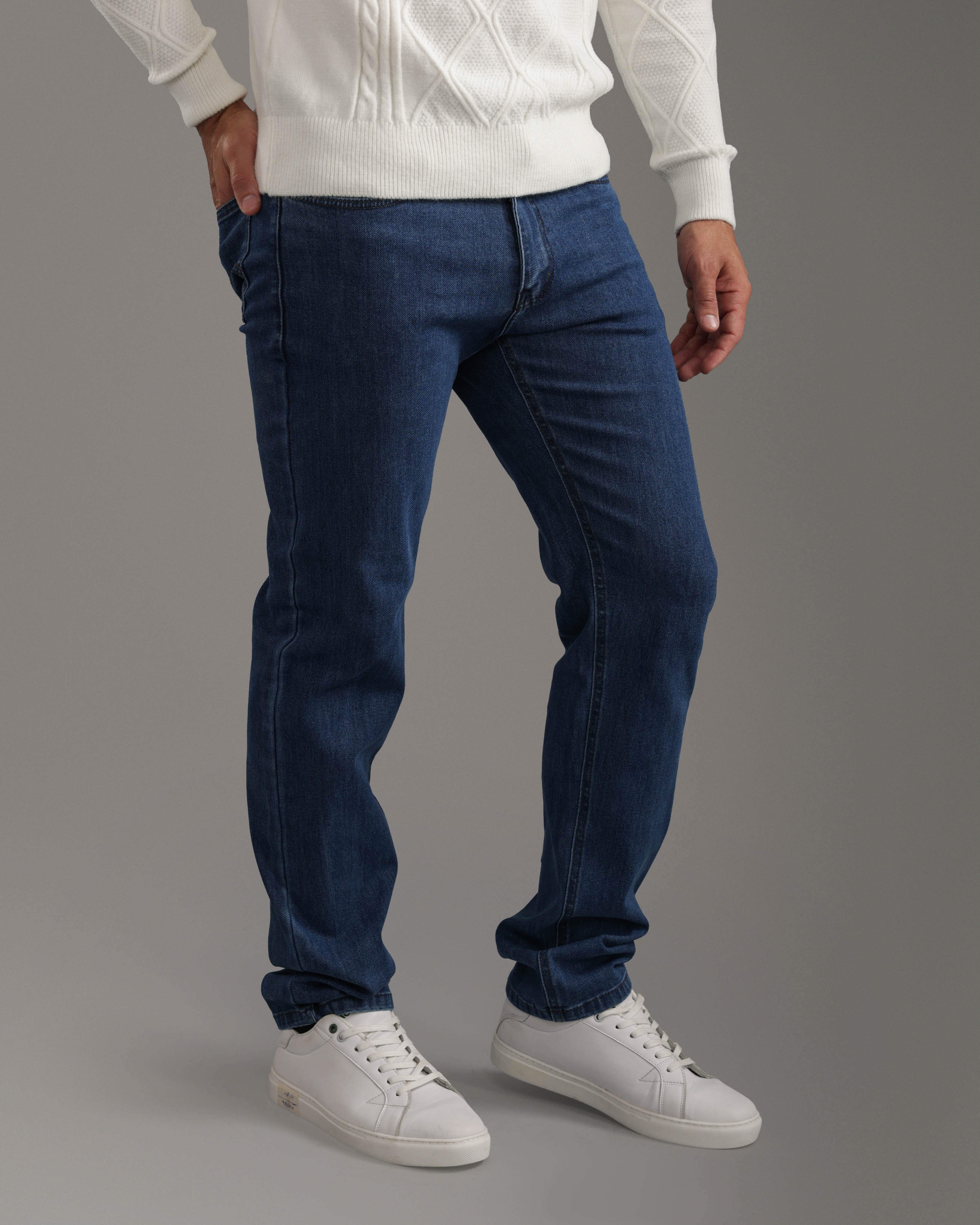 Classic Blue Straight-Fit Jeans
