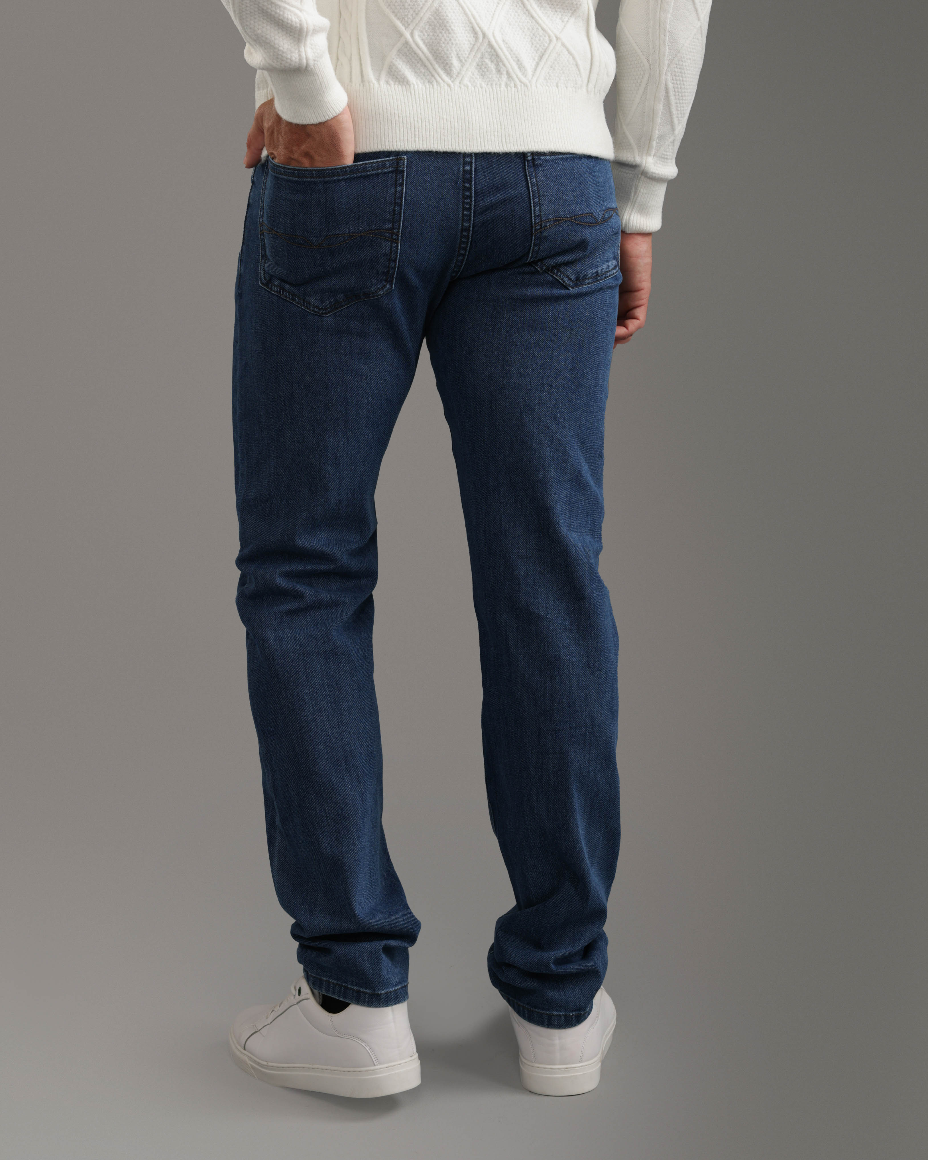 Classic Blue Straight-Fit Jeans