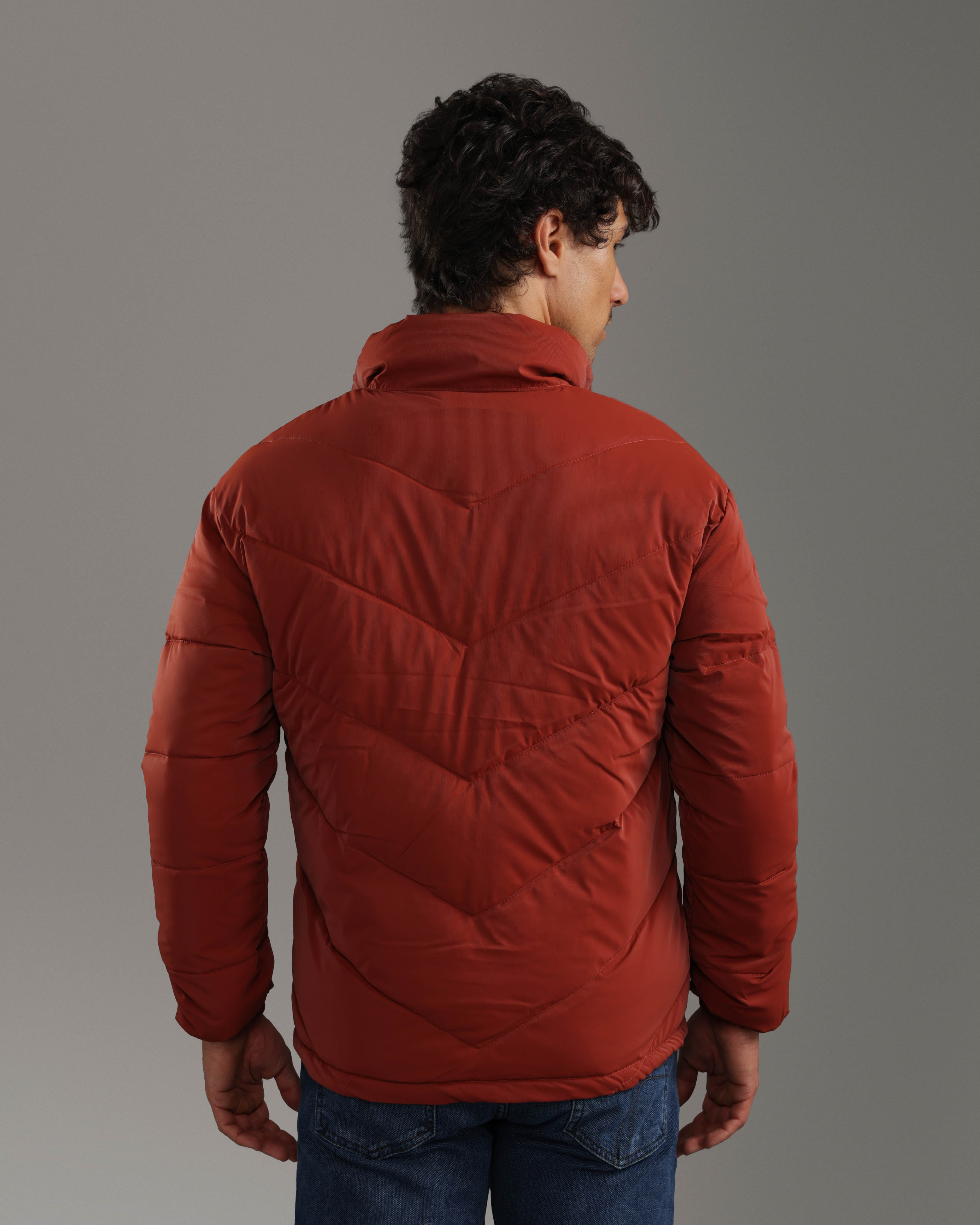 Burgundy Puffer Jacket