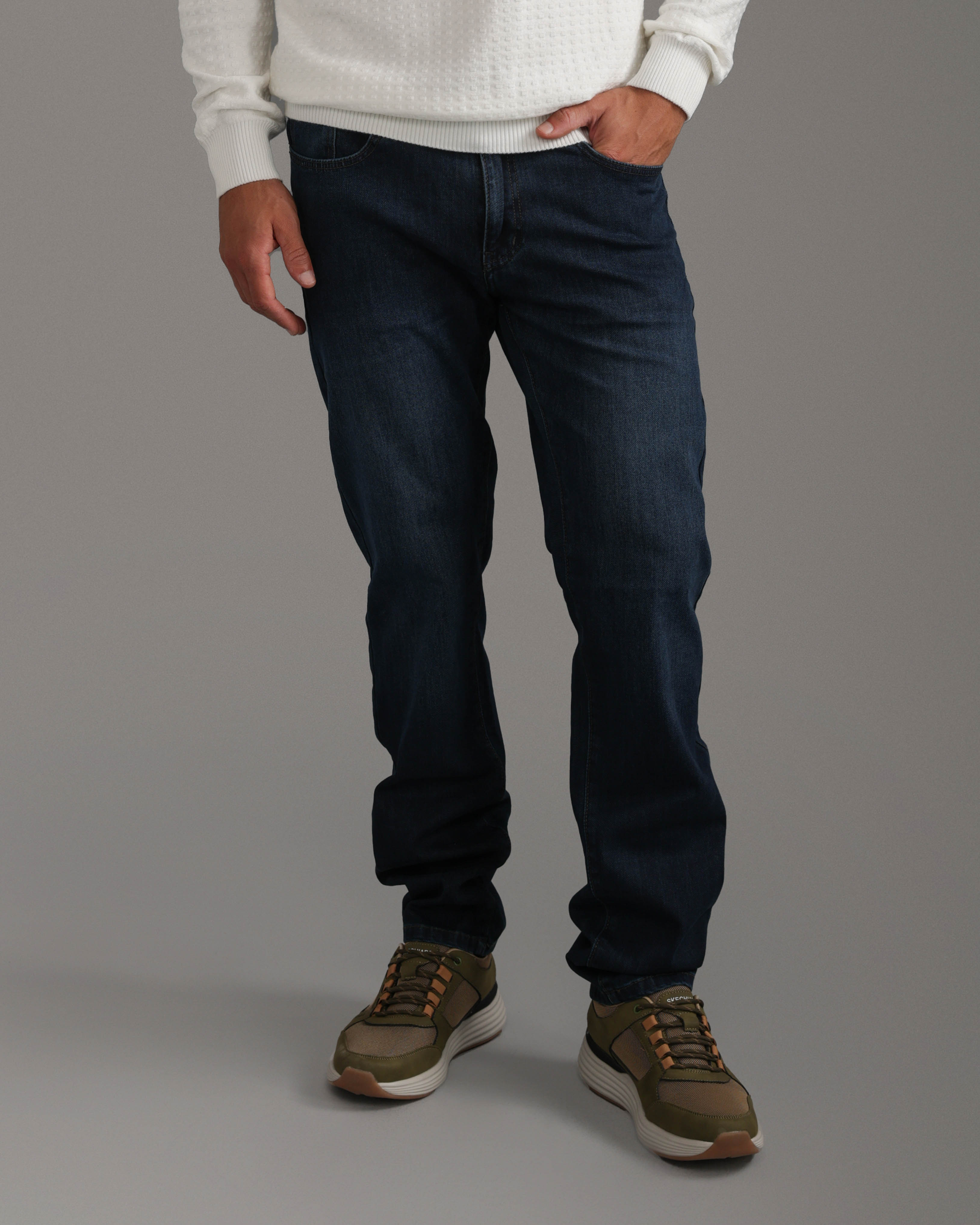 Navy Regular Fit Jeans