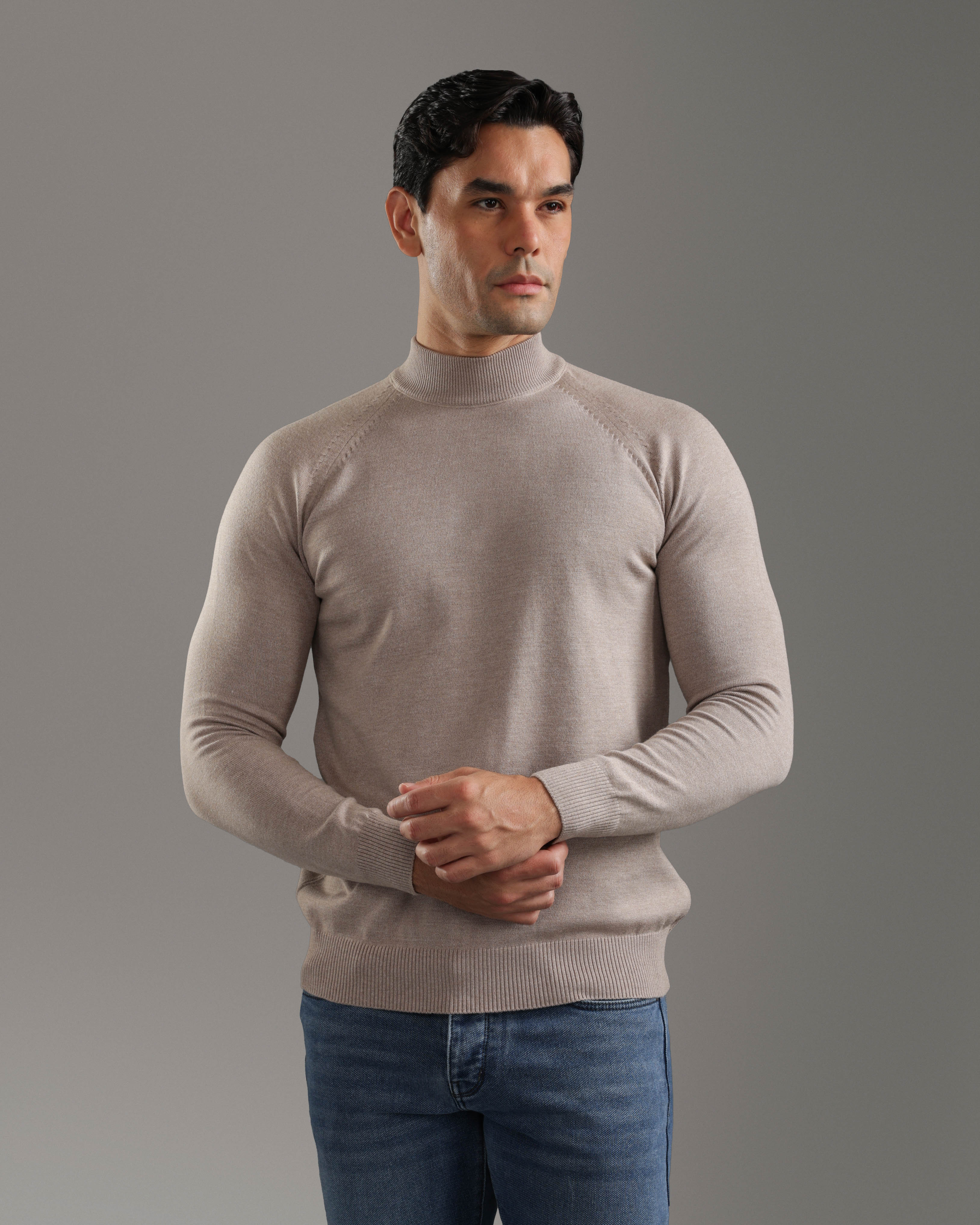 Cafe Plain Turtleneck Pullover
