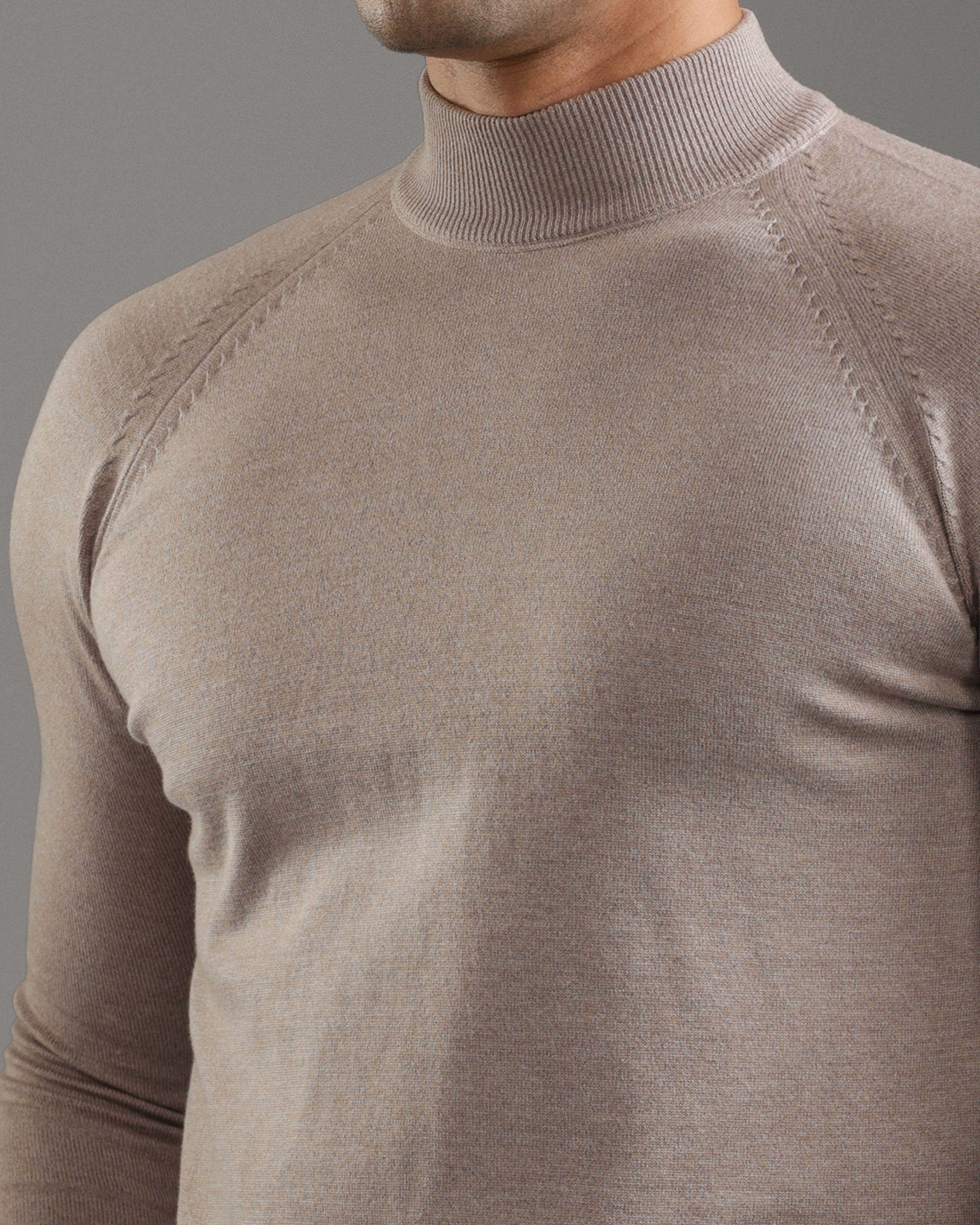 Cafe Plain Turtleneck Pullover