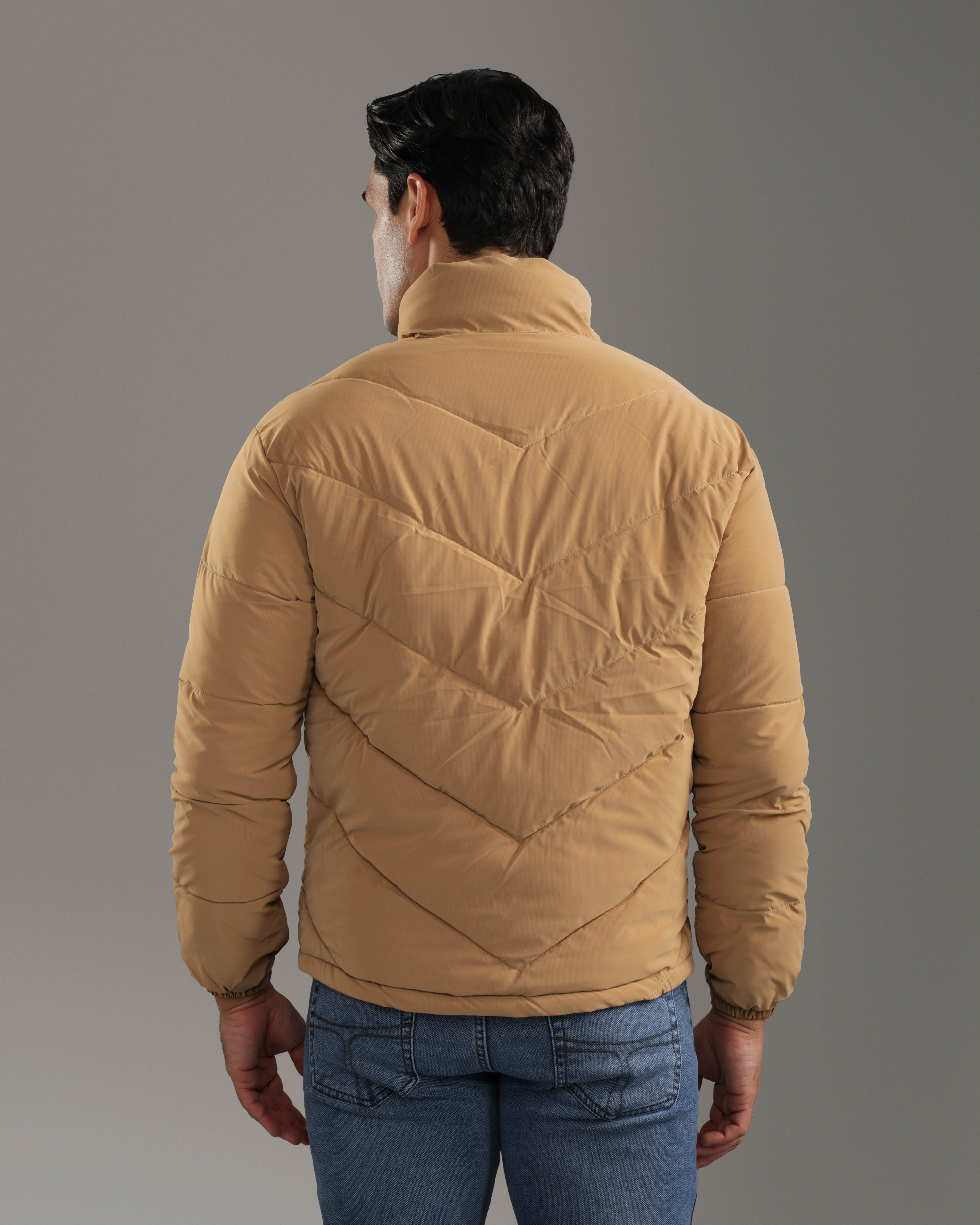 Camel Beige Puffer Jacket