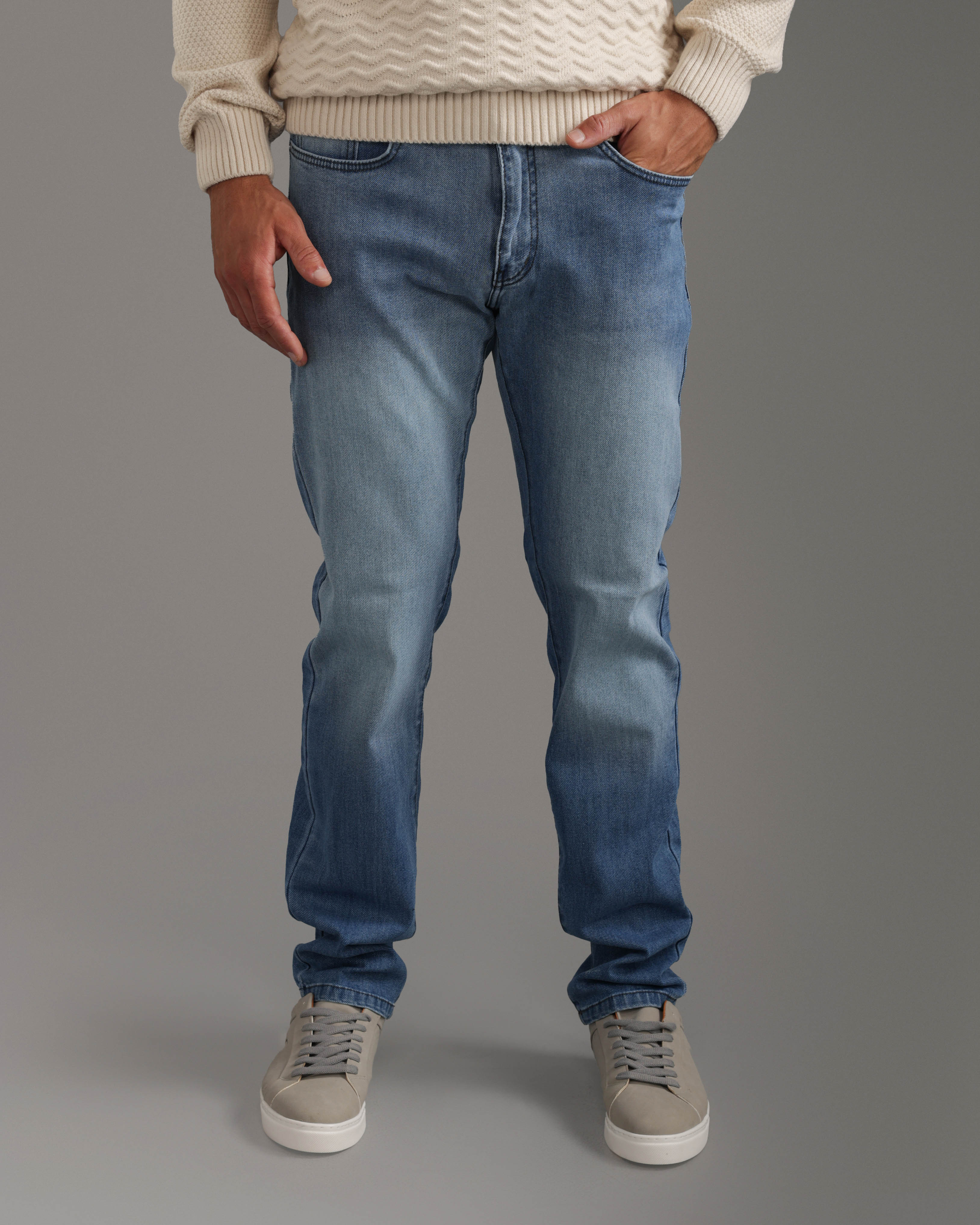 Light Blue Straight Fit Jeans