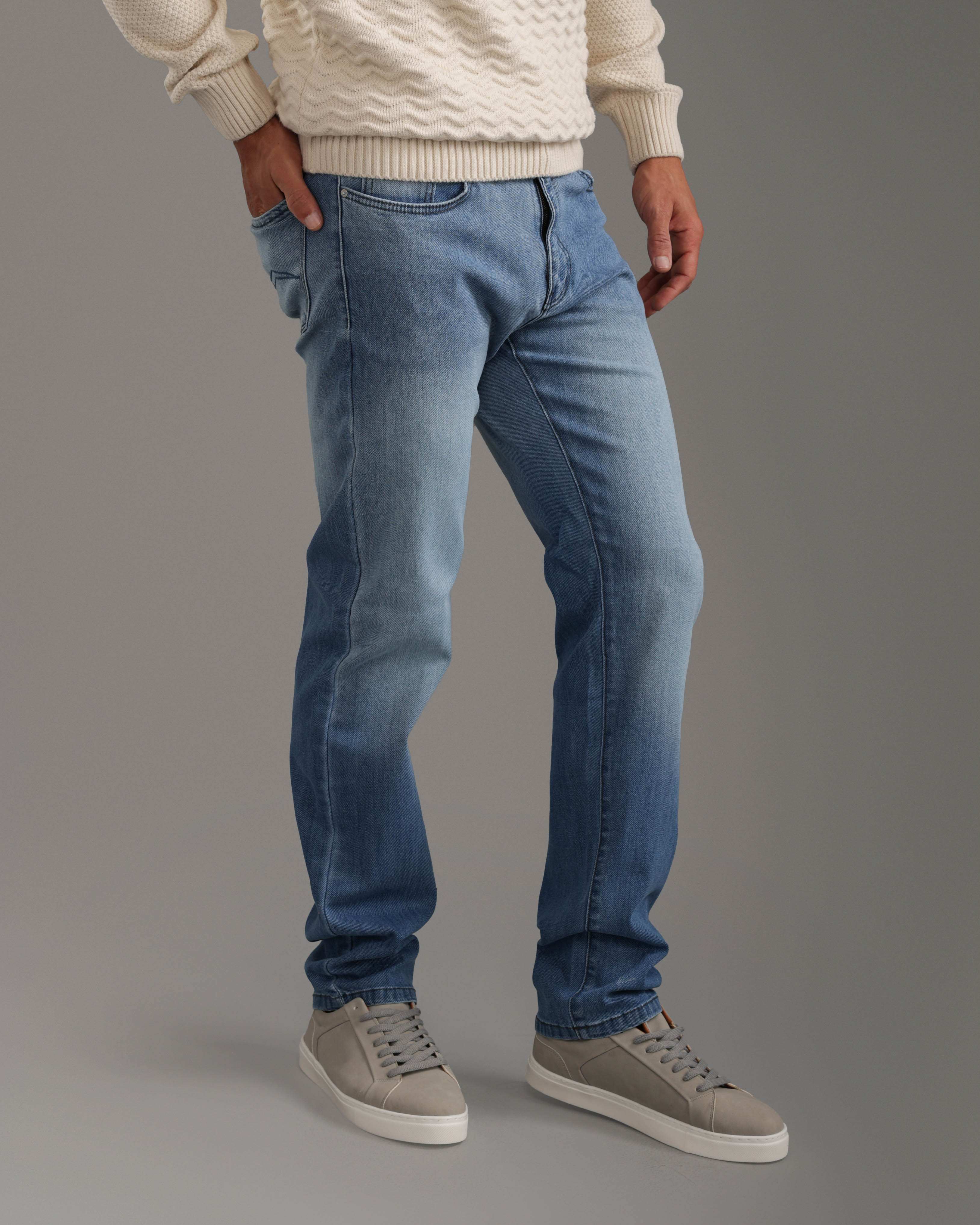 Light Blue Straight Fit Jeans