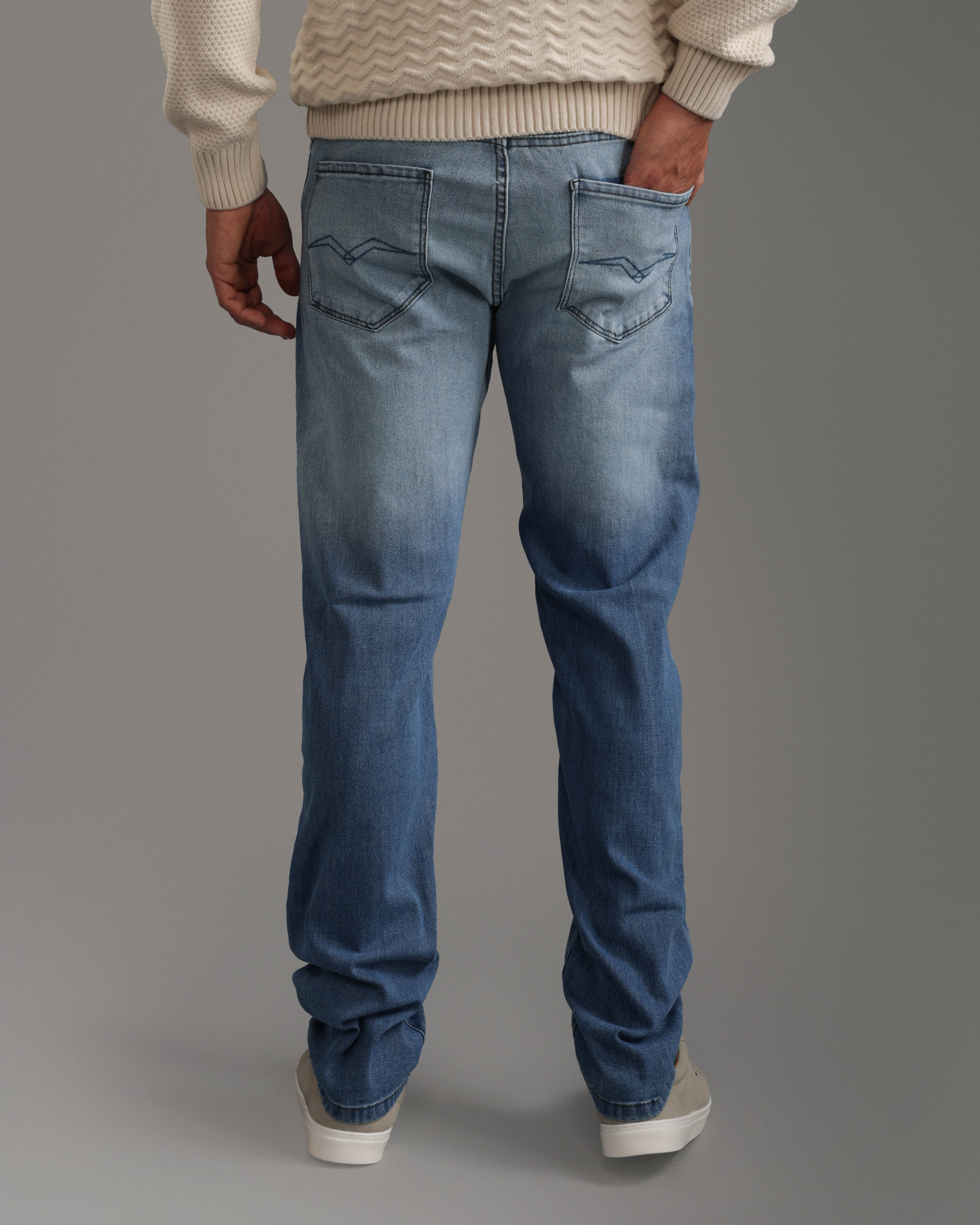 Light Blue Straight Fit Jeans