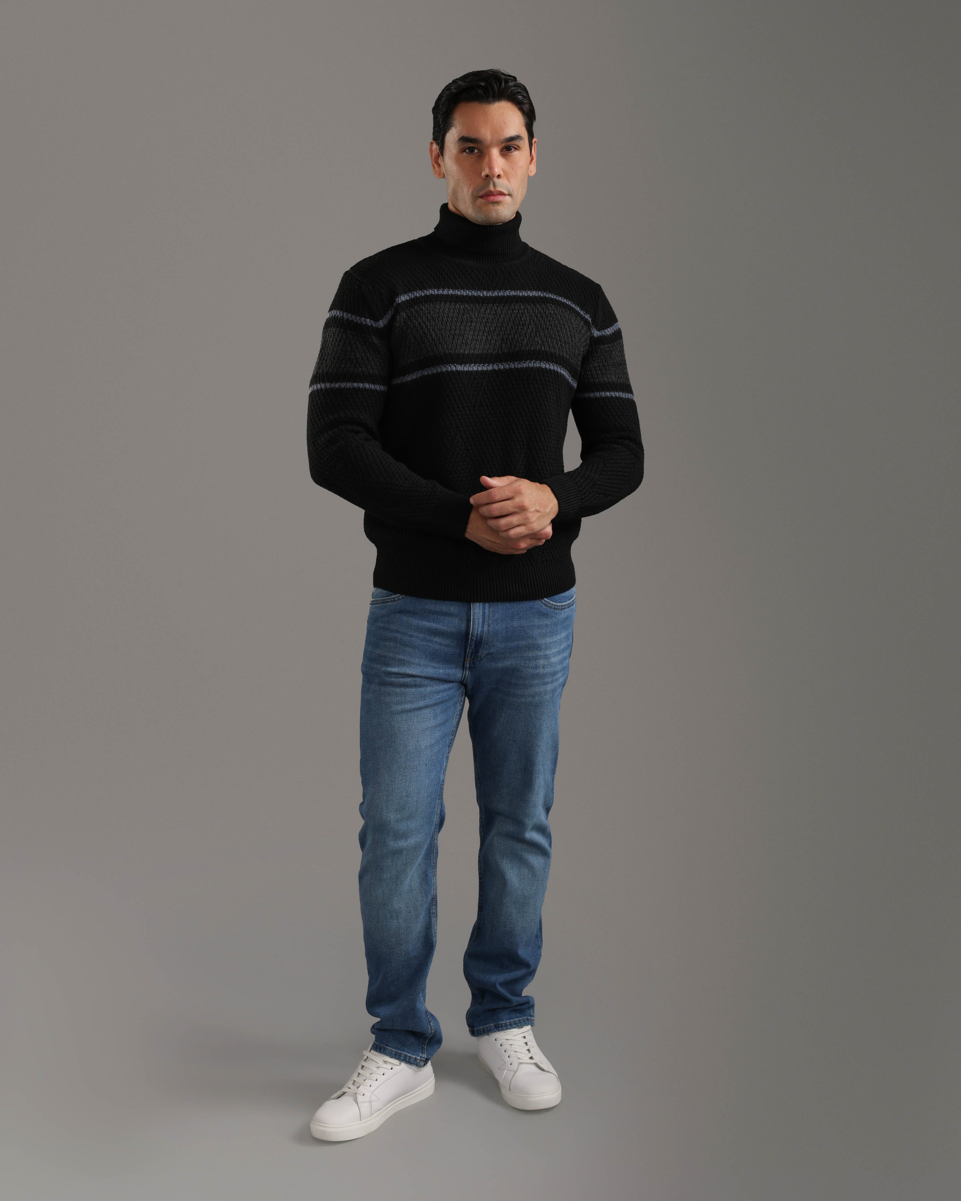 Black Turtleneck Pullover