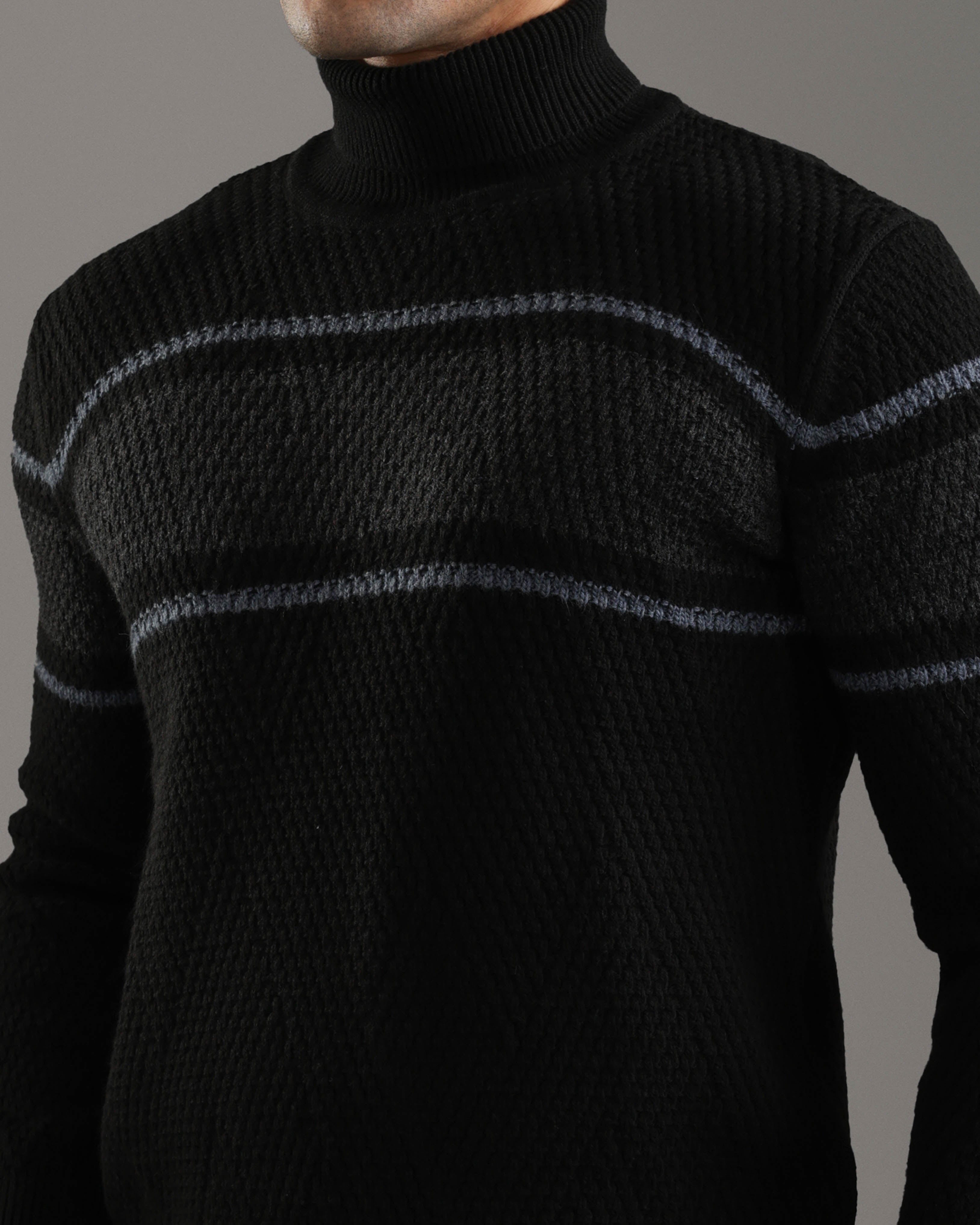 Black Turtleneck Pullover