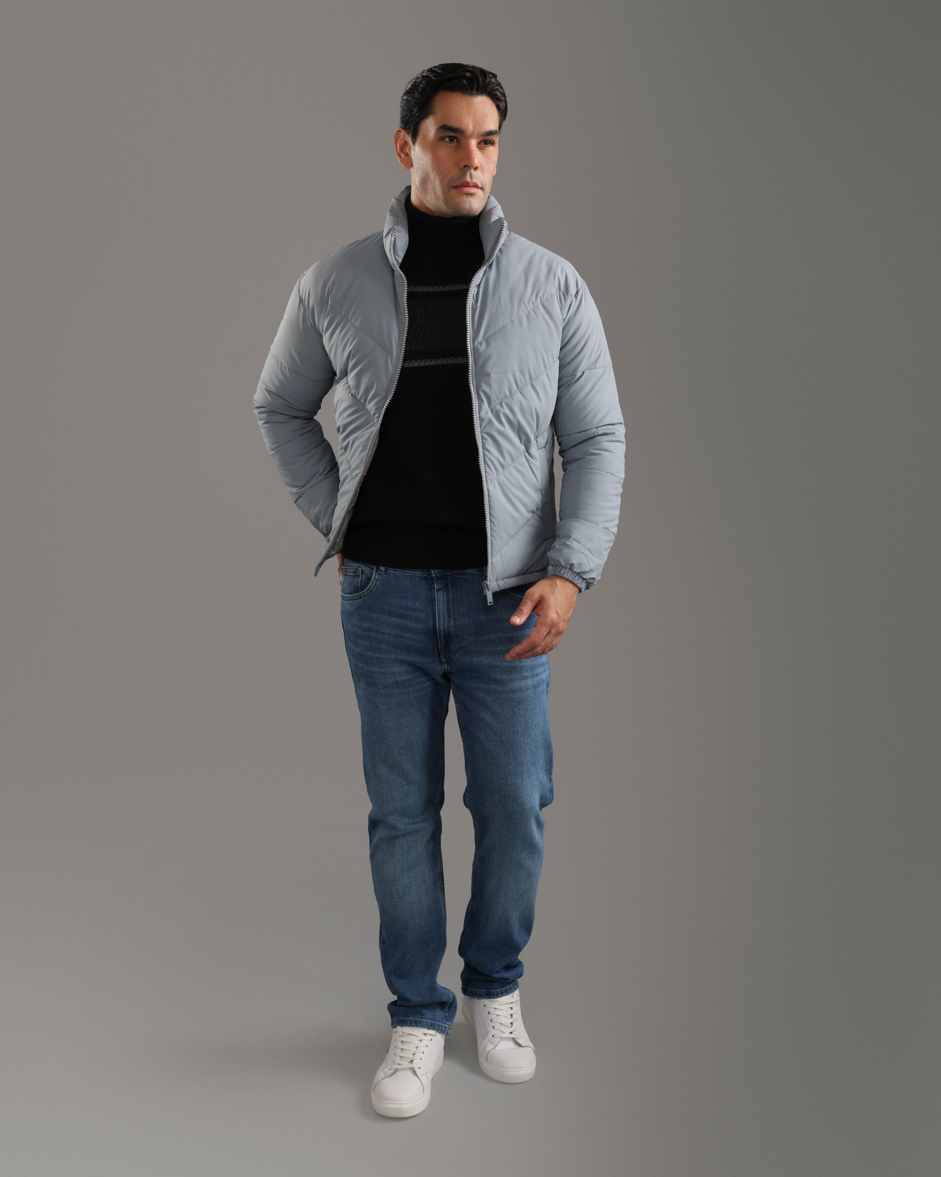Light Grey Puffer Jacket