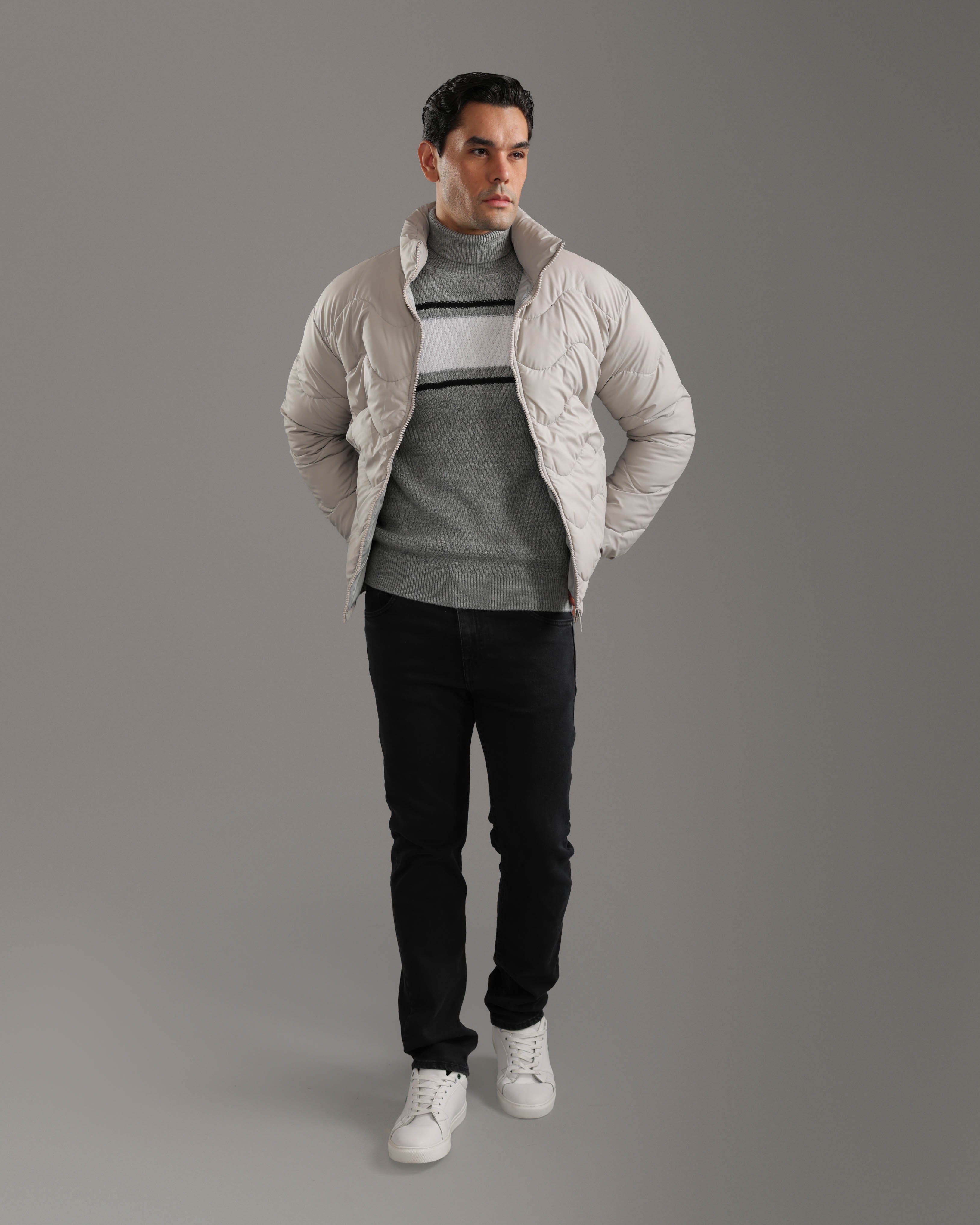Silver Quilted Jacket