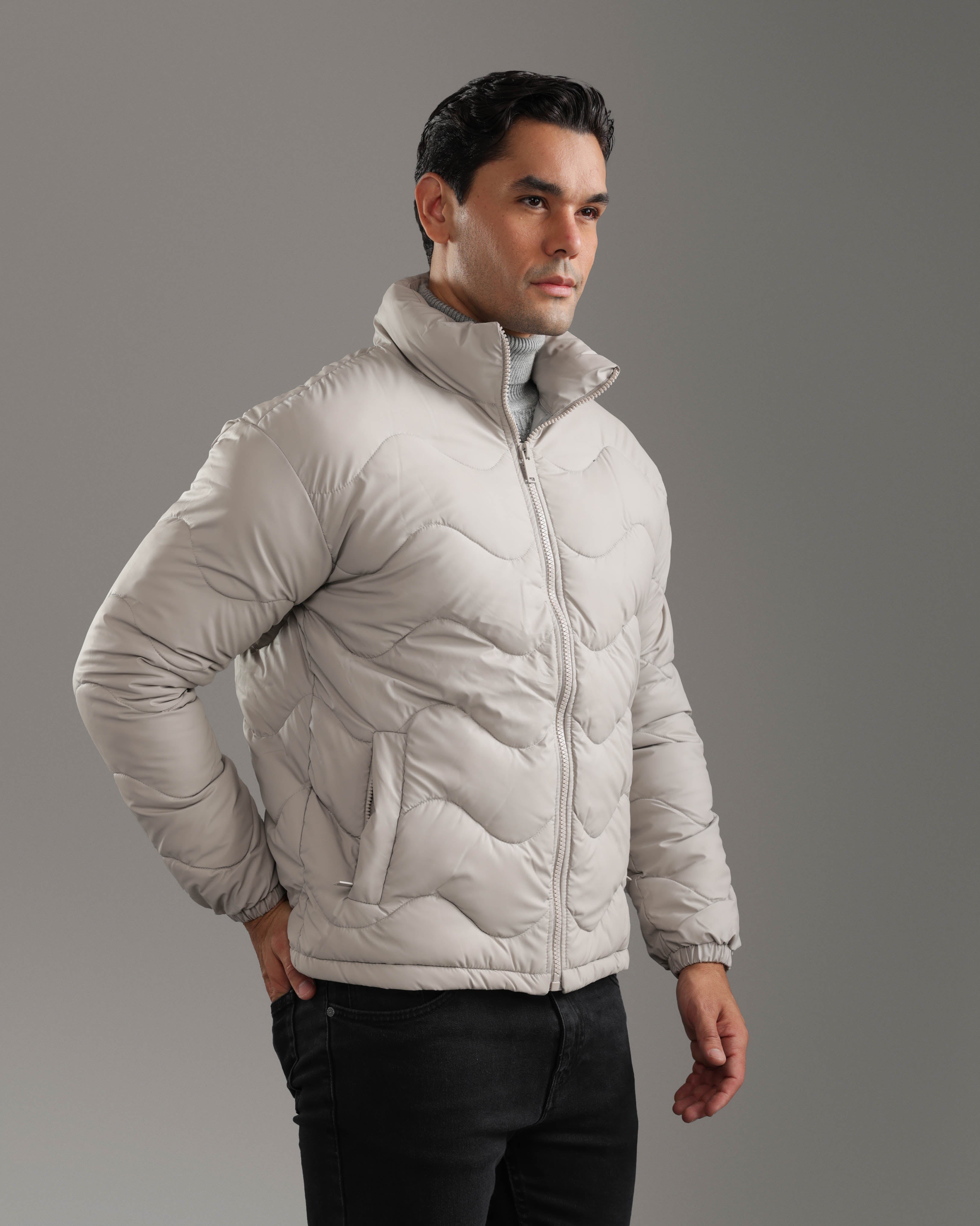 Silver Quilted Jacket