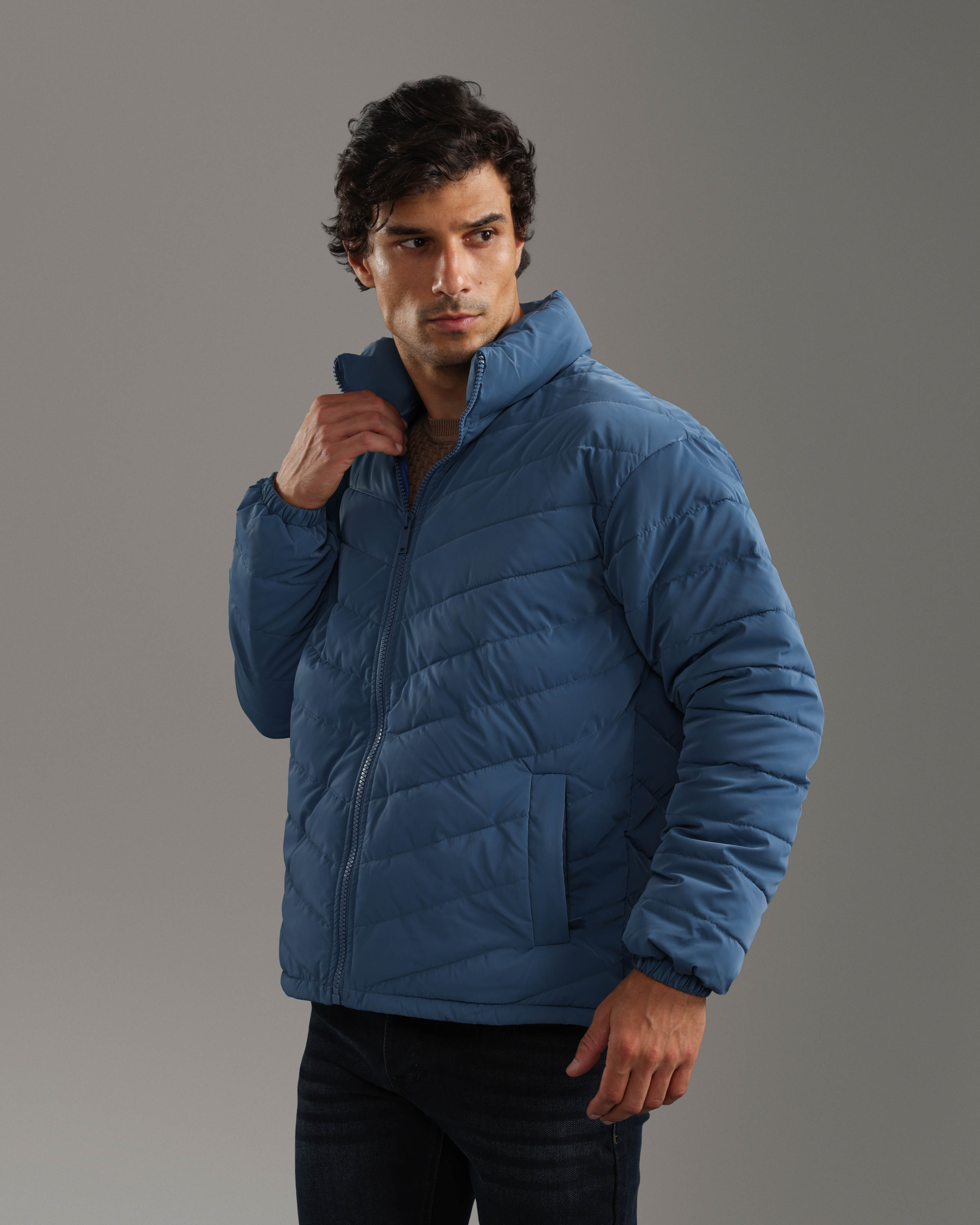 Indigo Puffer Jacket