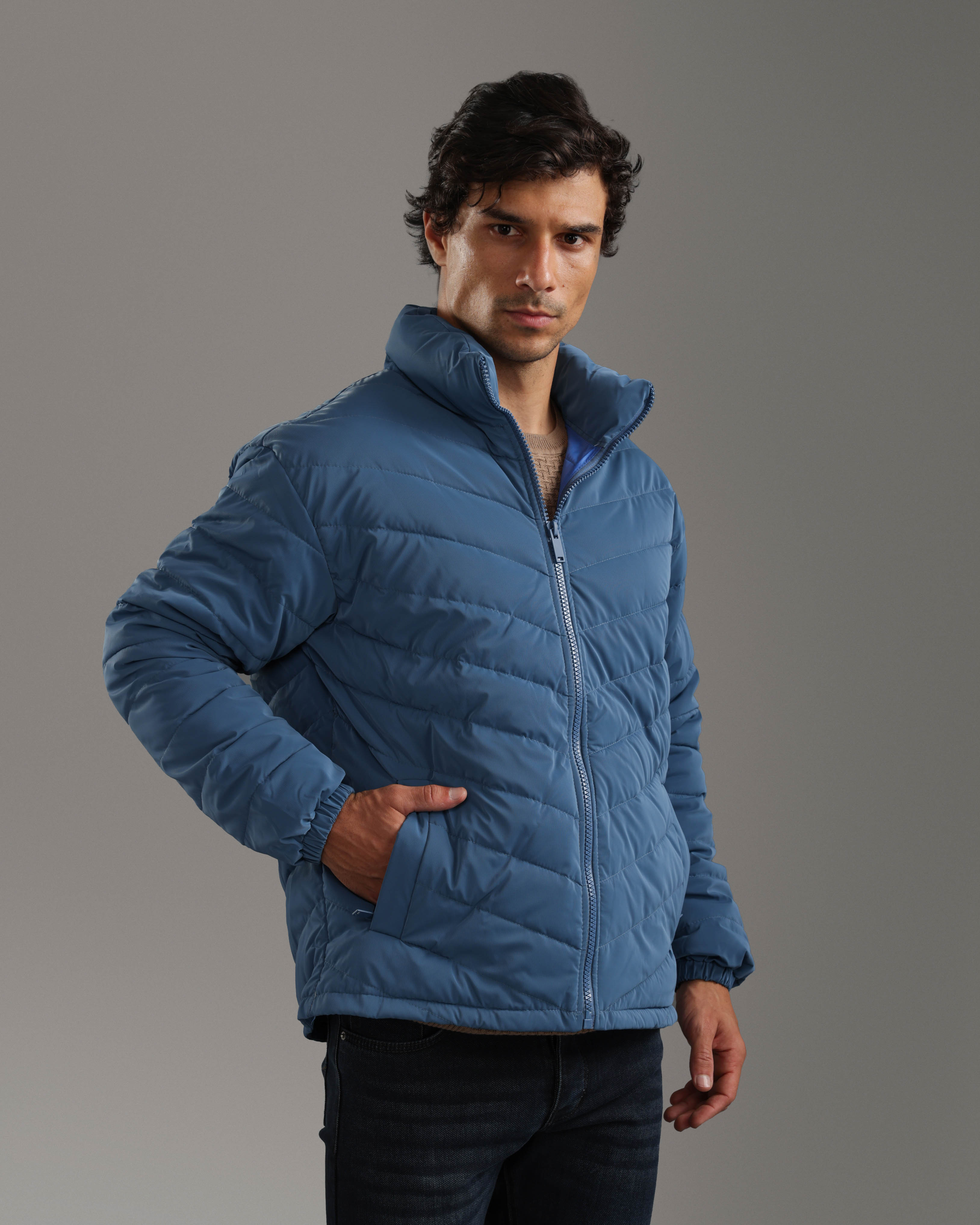 Indigo Puffer Jacket