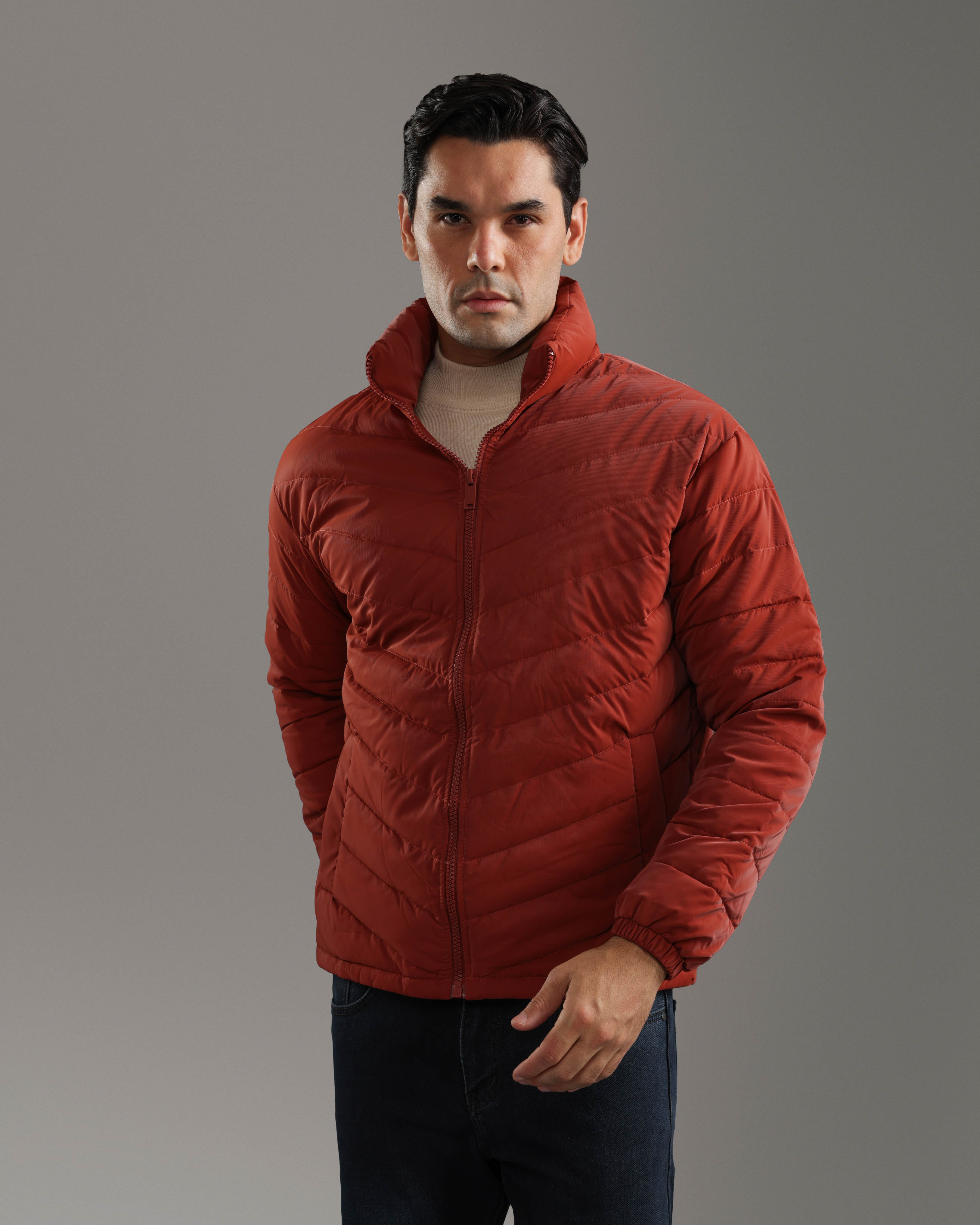 Burgundy Puffer Jacket