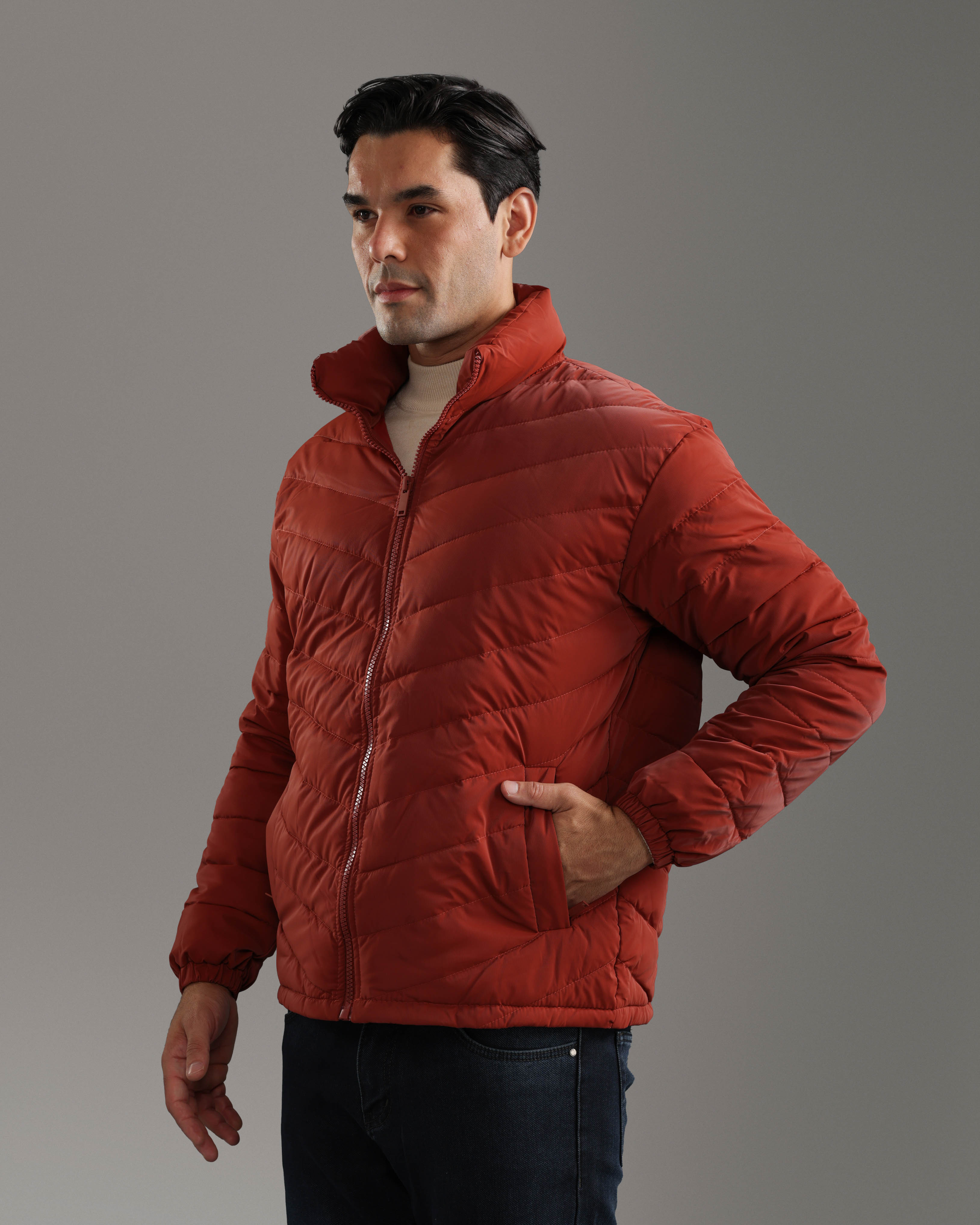 Burgundy Puffer Jacket