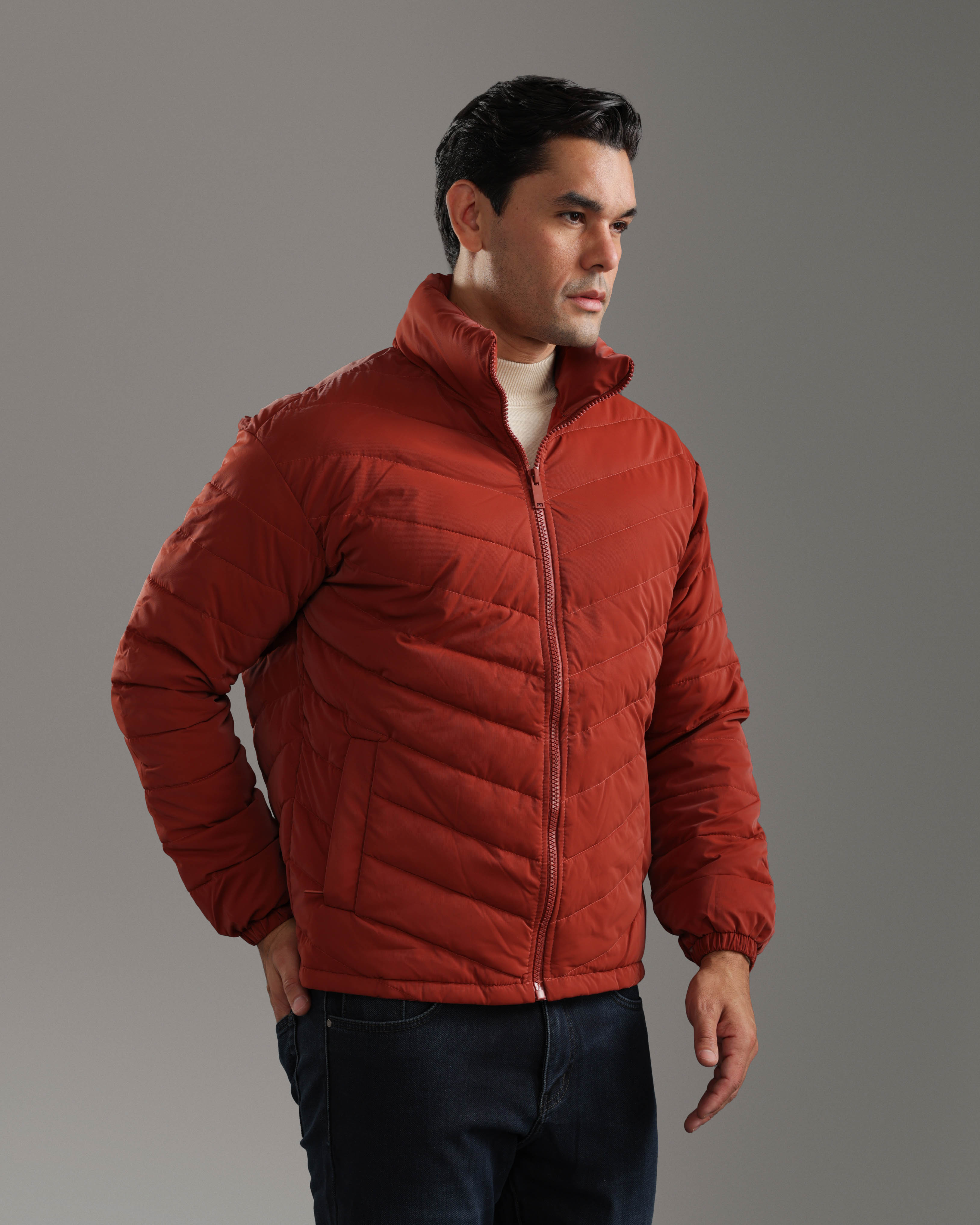 Burgundy Puffer Jacket