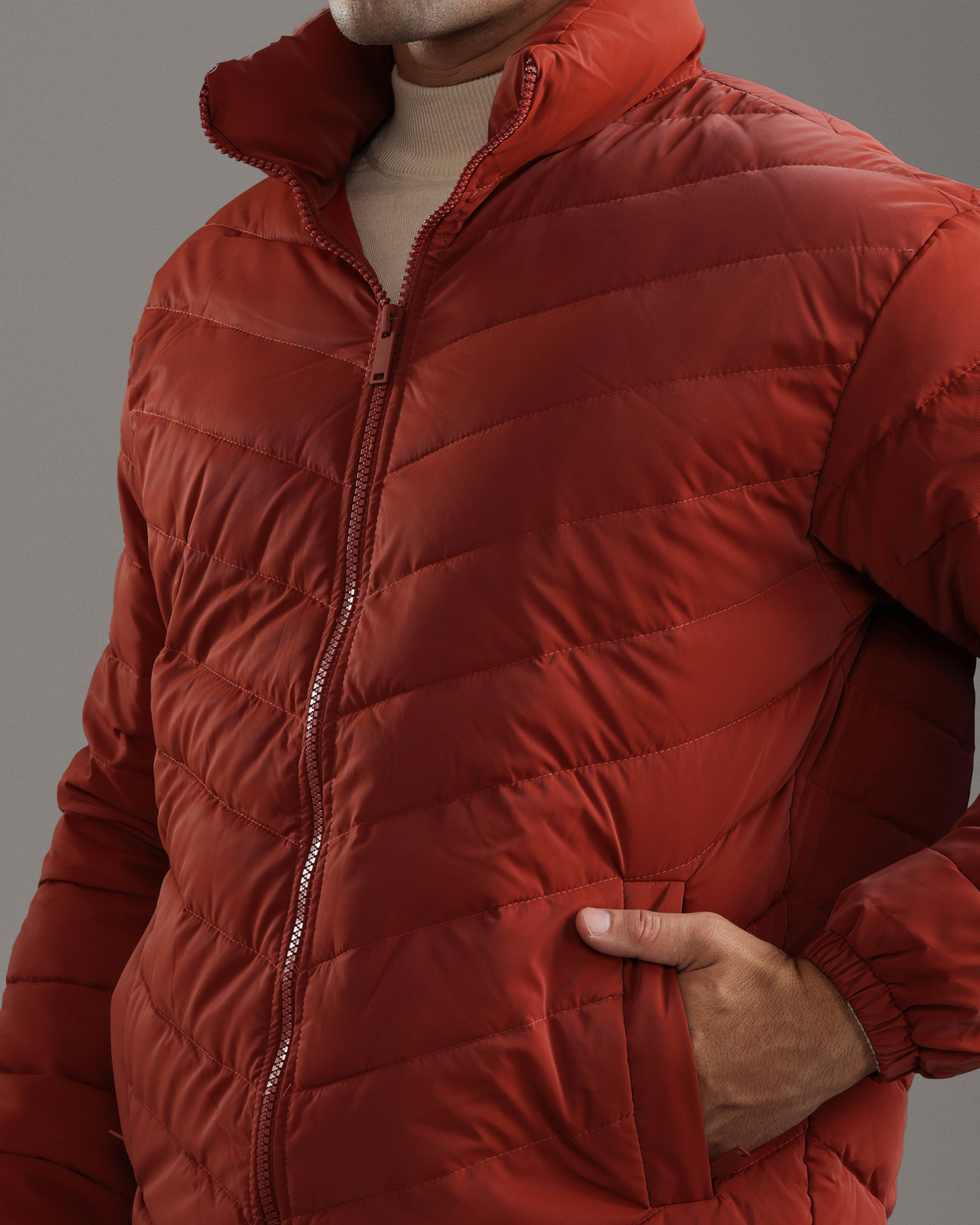 Burgundy Puffer Jacket