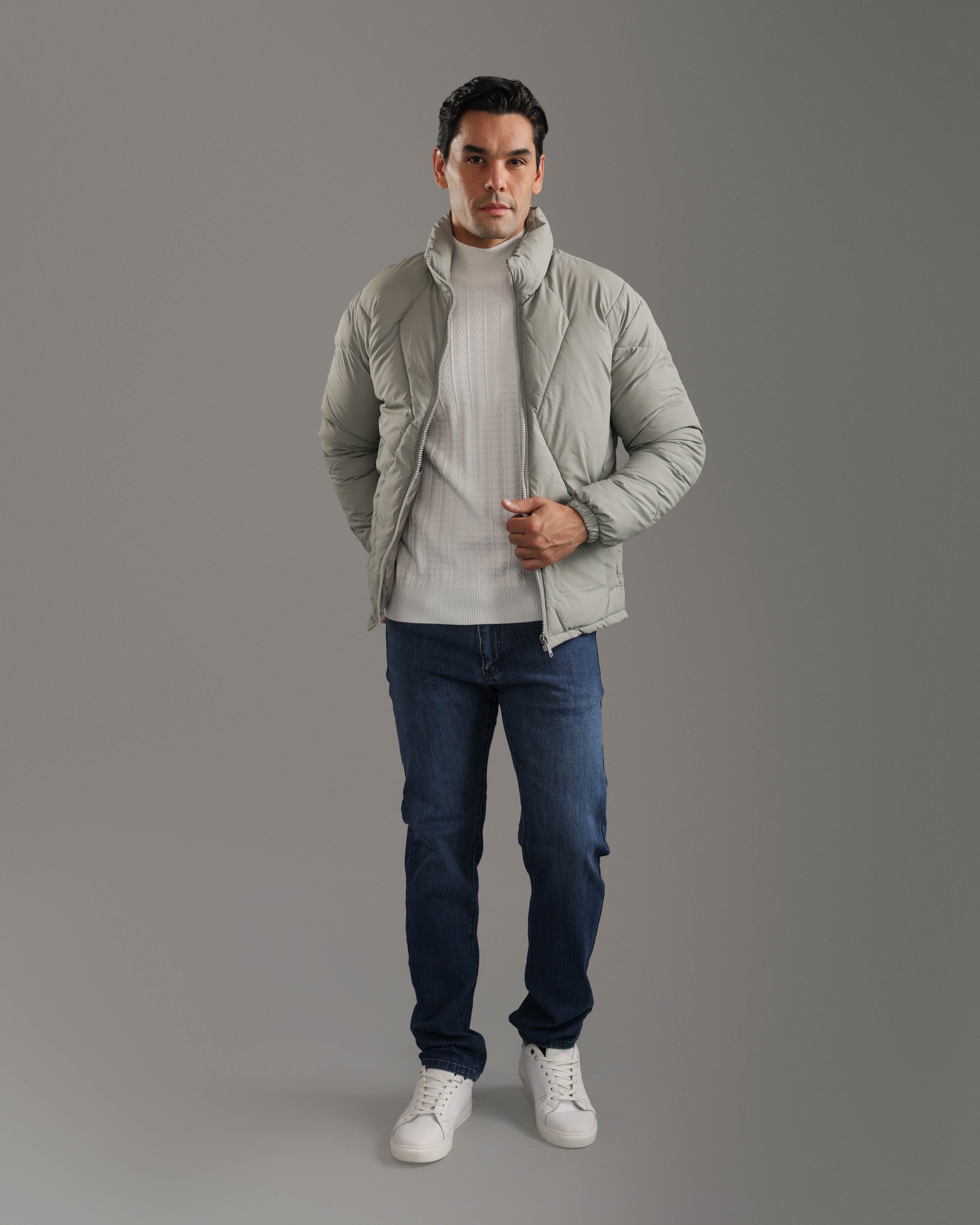 Grey Puffer Jacket