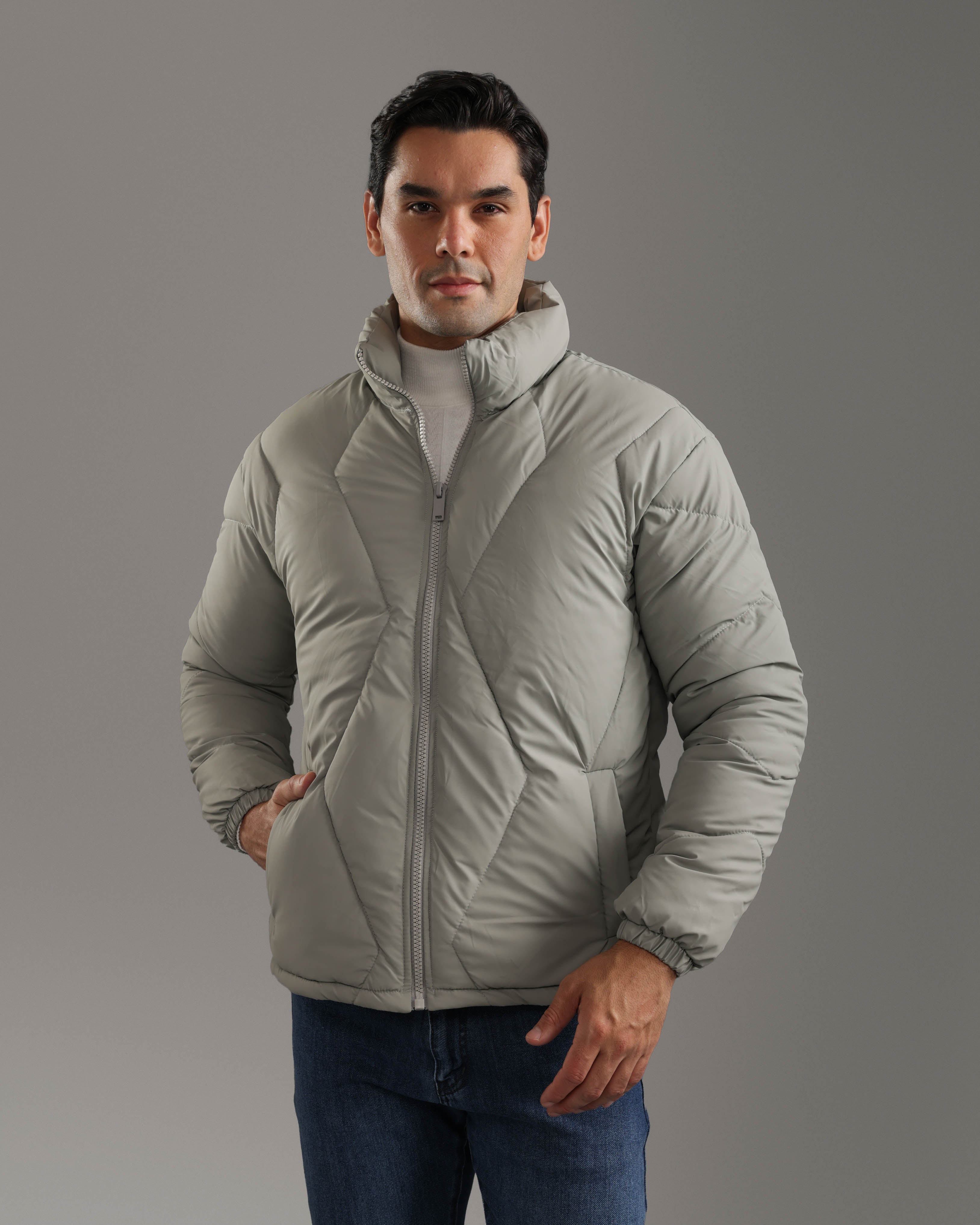 Grey Puffer Jacket