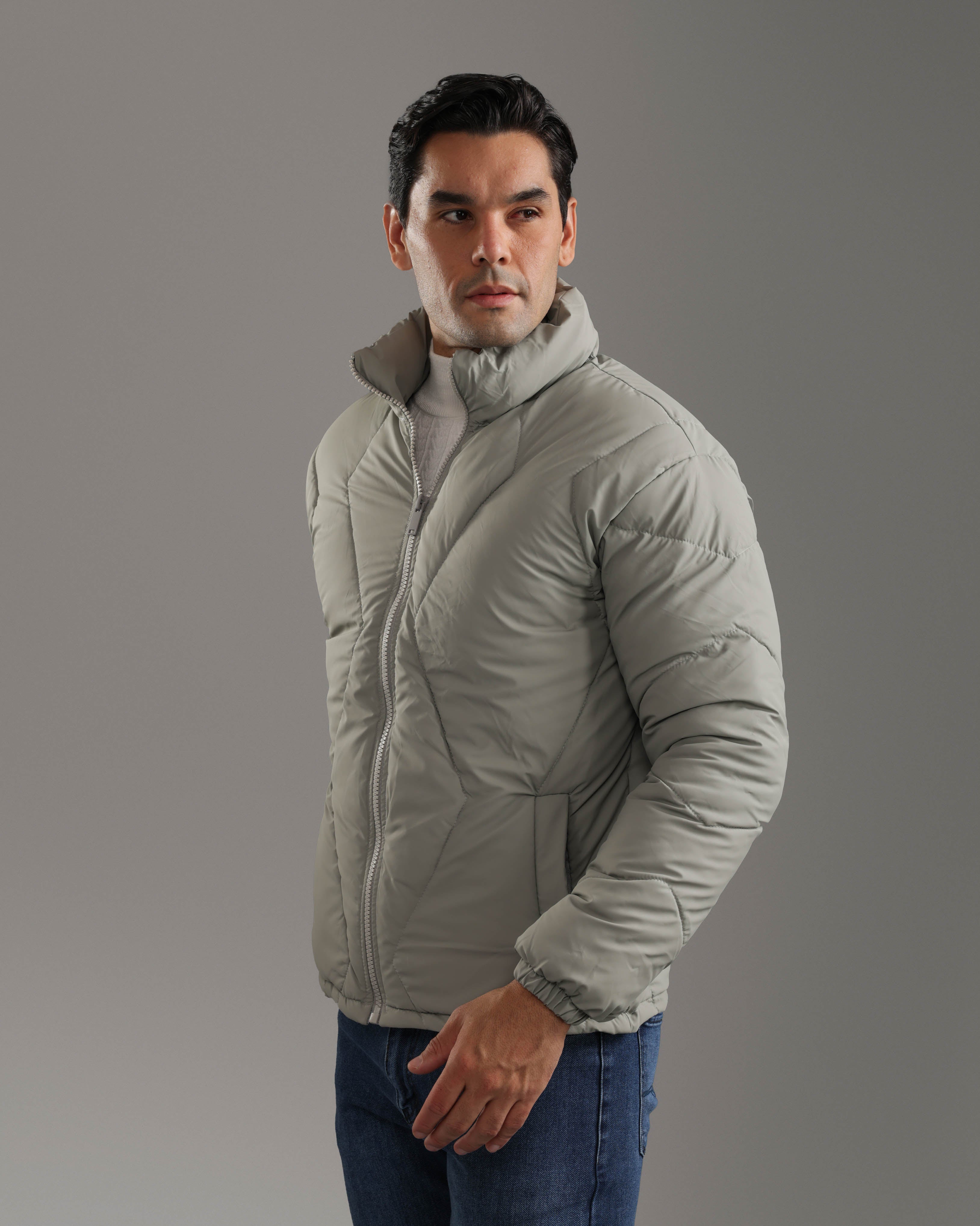 Grey Puffer Jacket