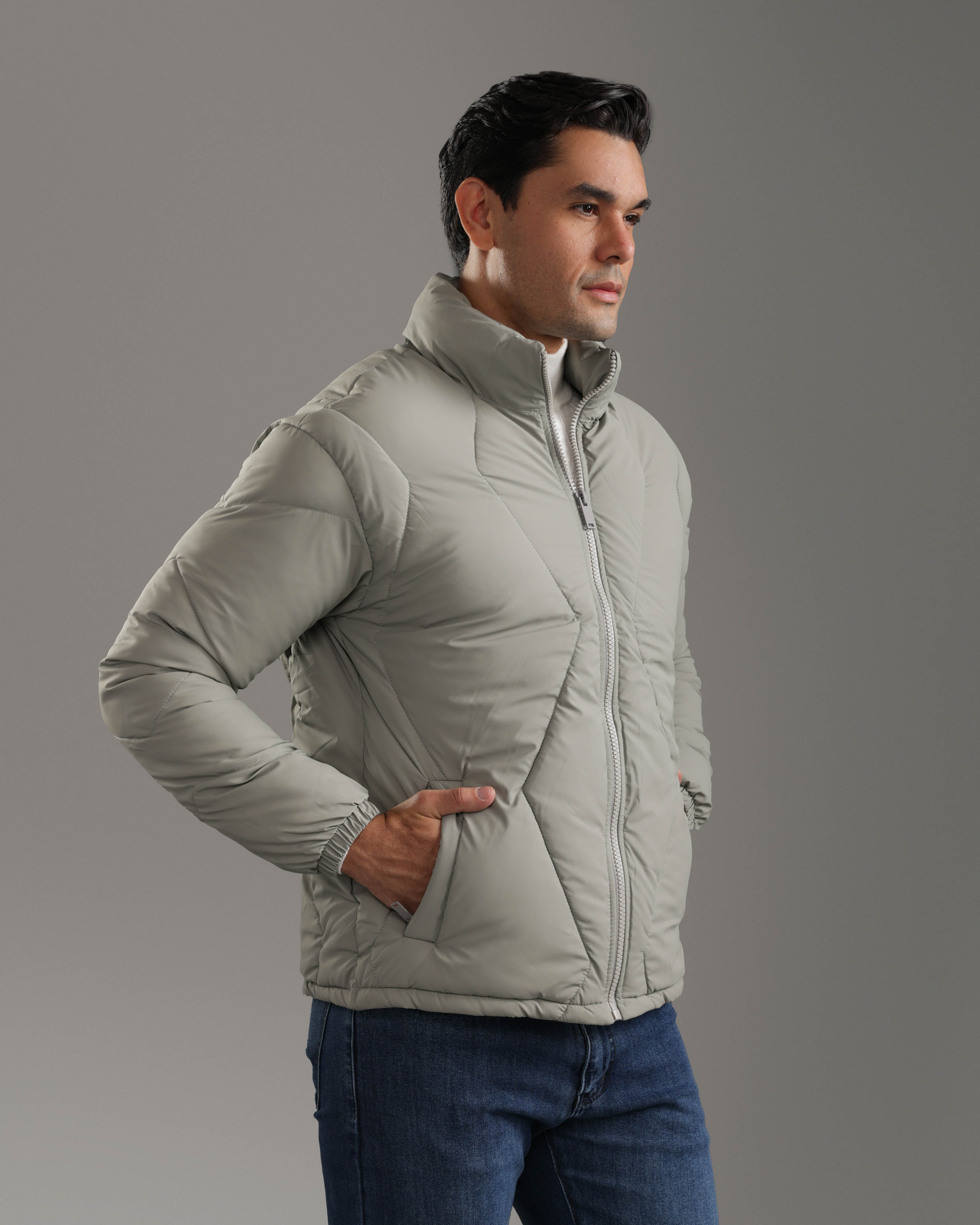 Grey Puffer Jacket