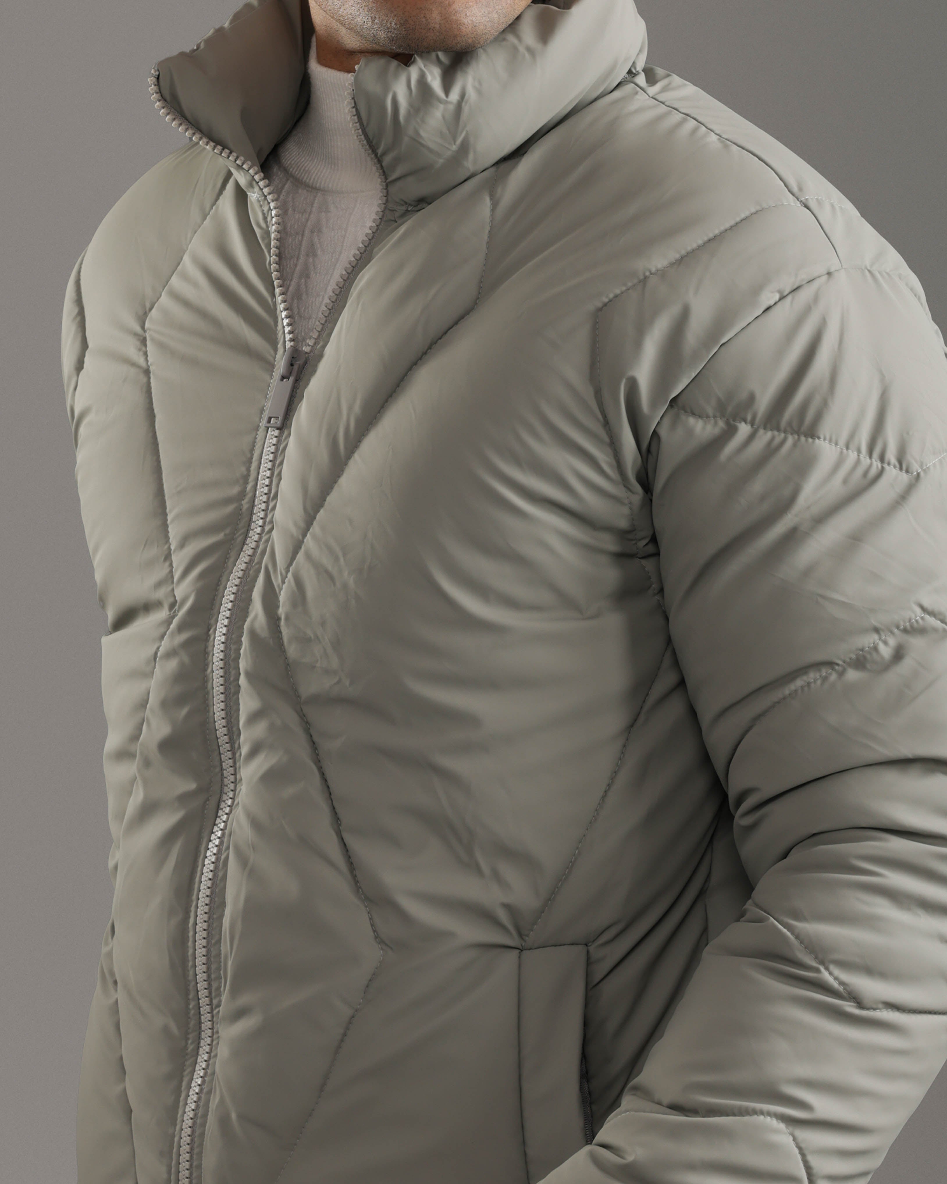 Grey Puffer Jacket