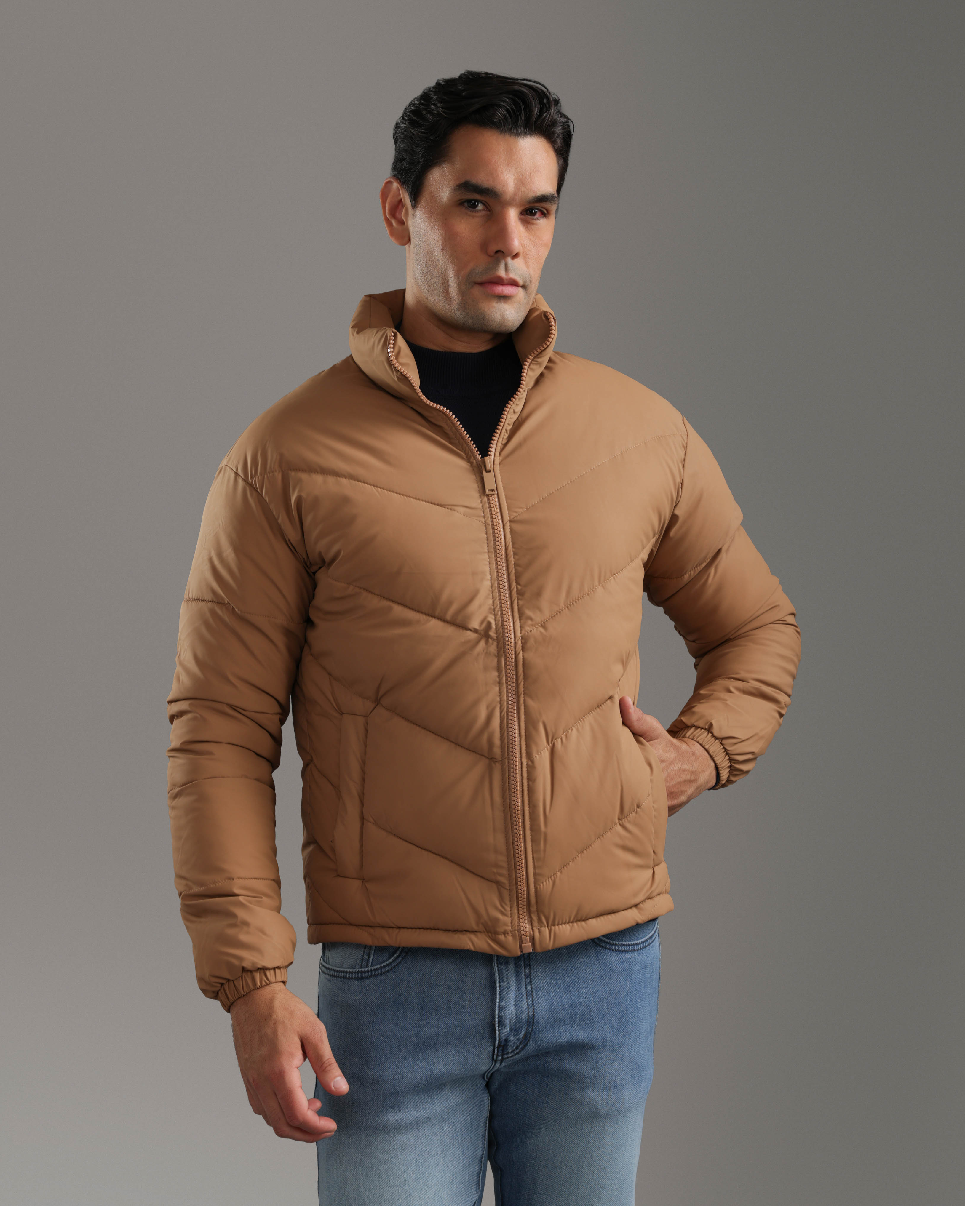 Camel Puffer Jacket