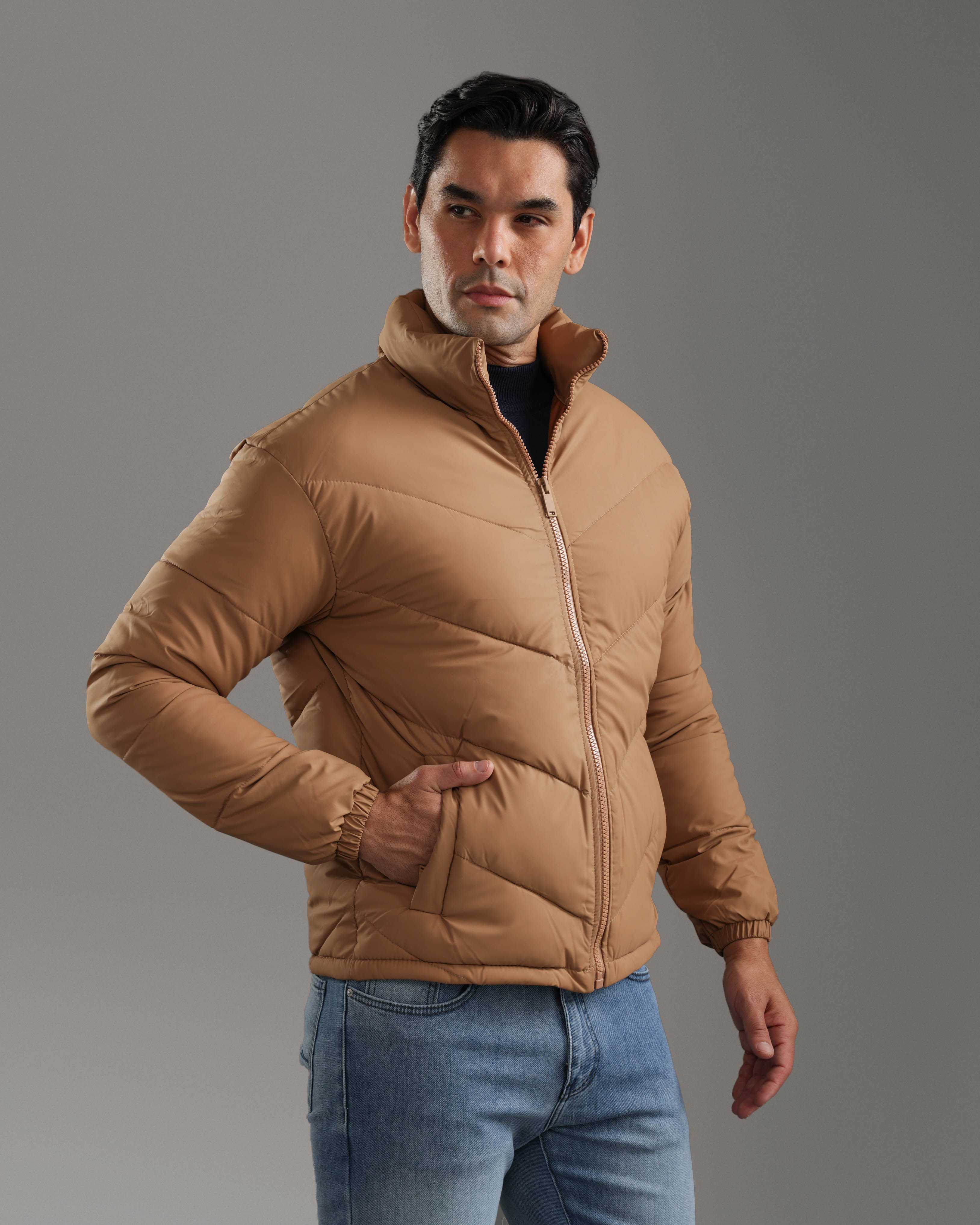 Camel Puffer Jacket