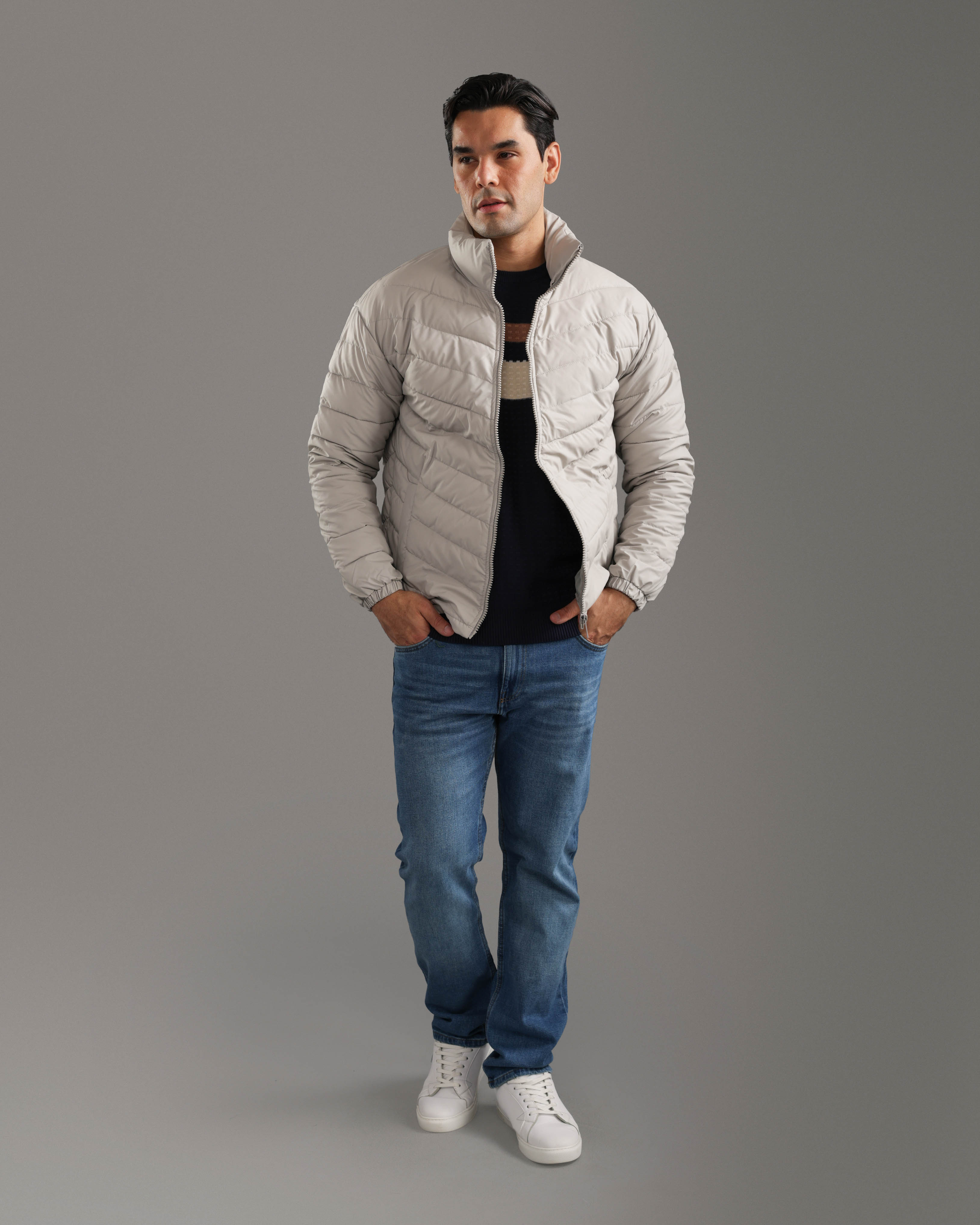 Silver Puffer Jacket