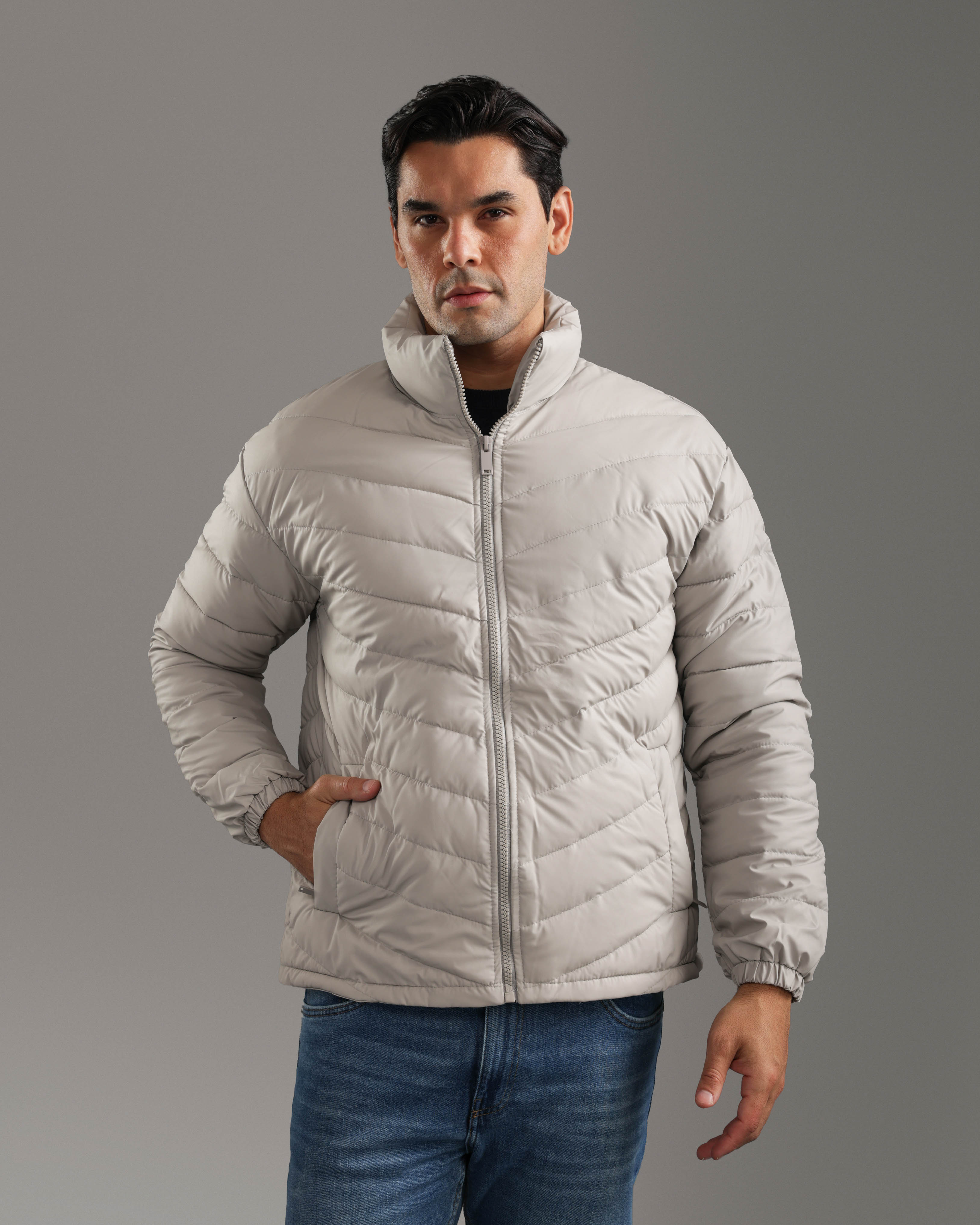 Silver Puffer Jacket