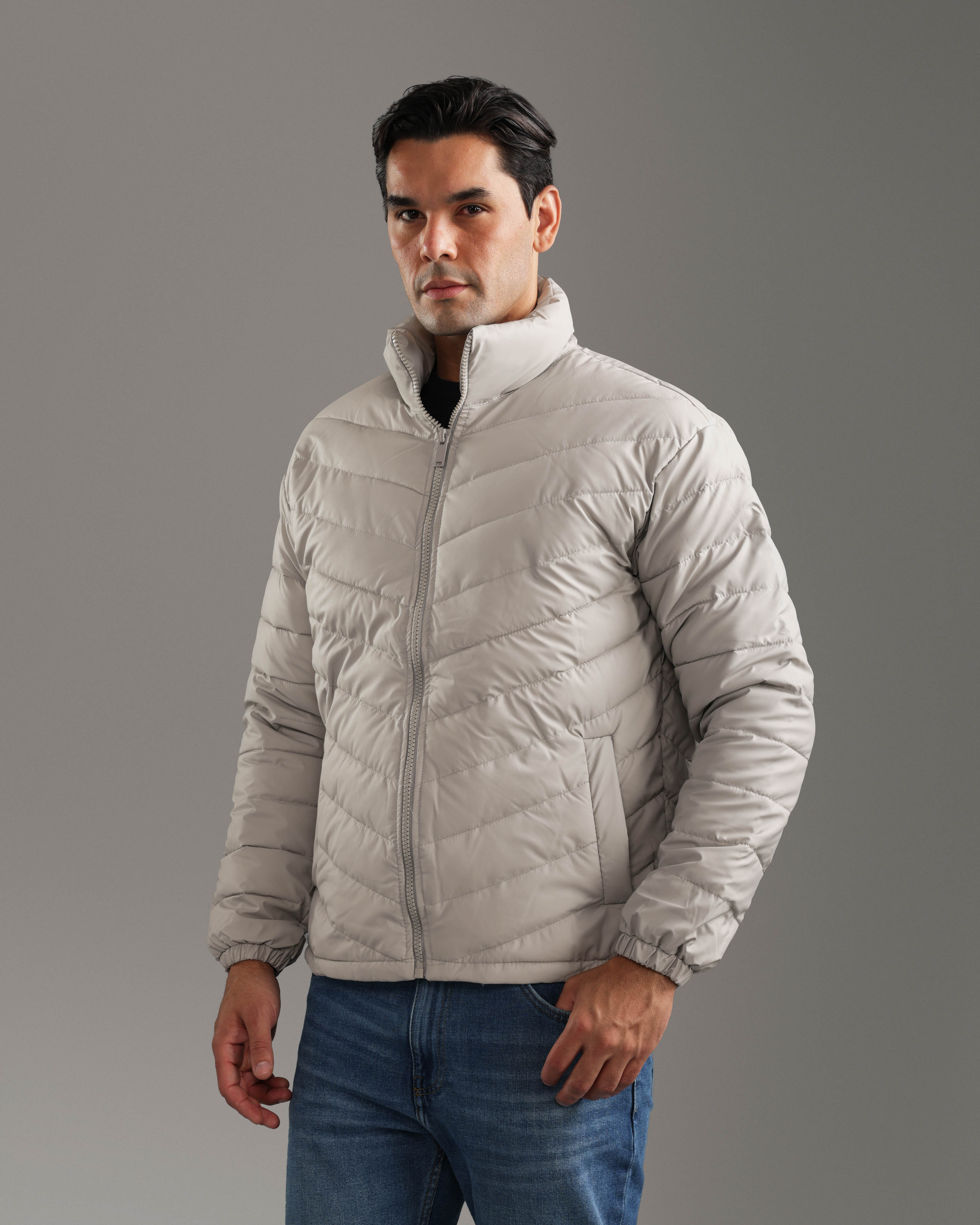Silver Puffer Jacket