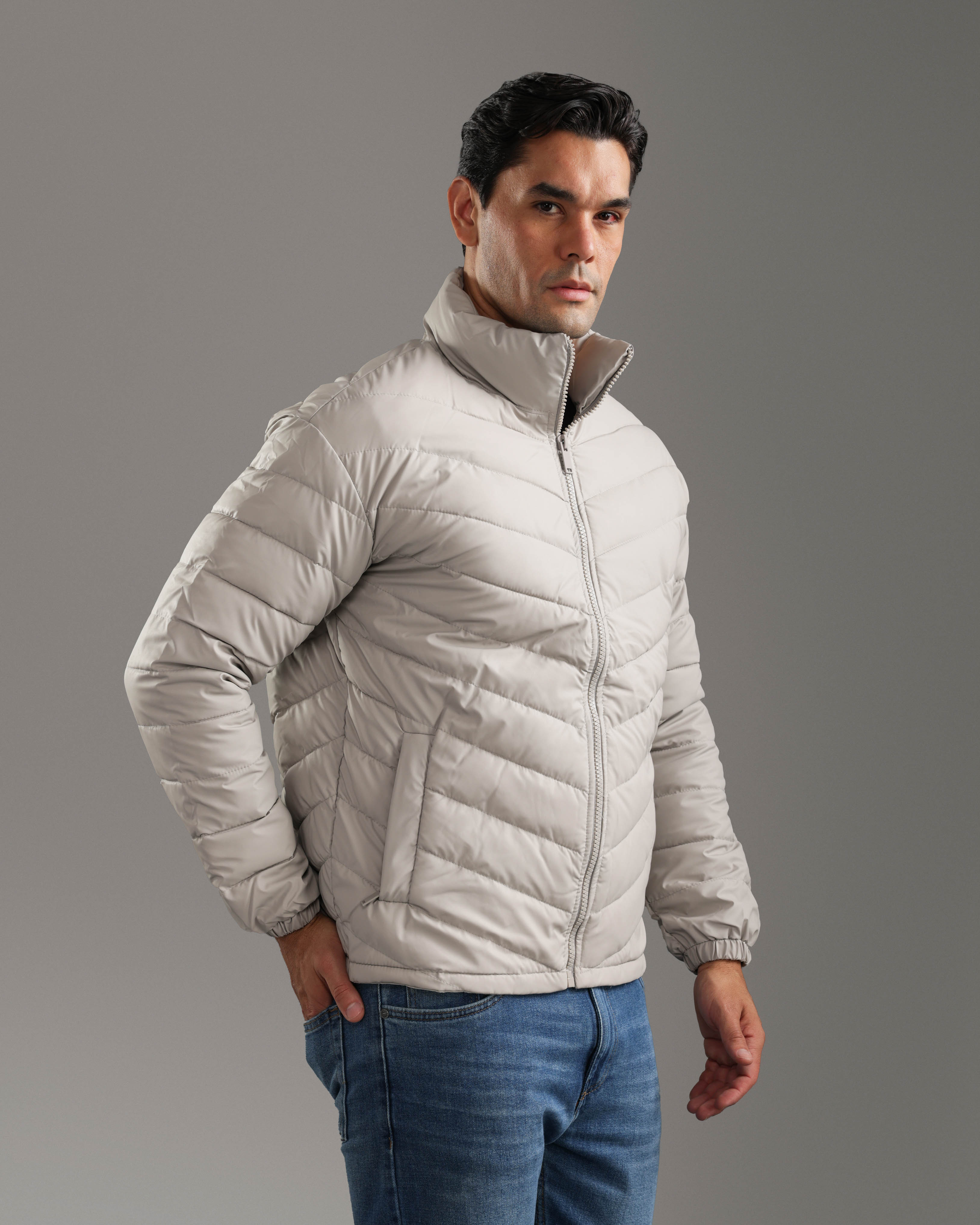 Silver Puffer Jacket