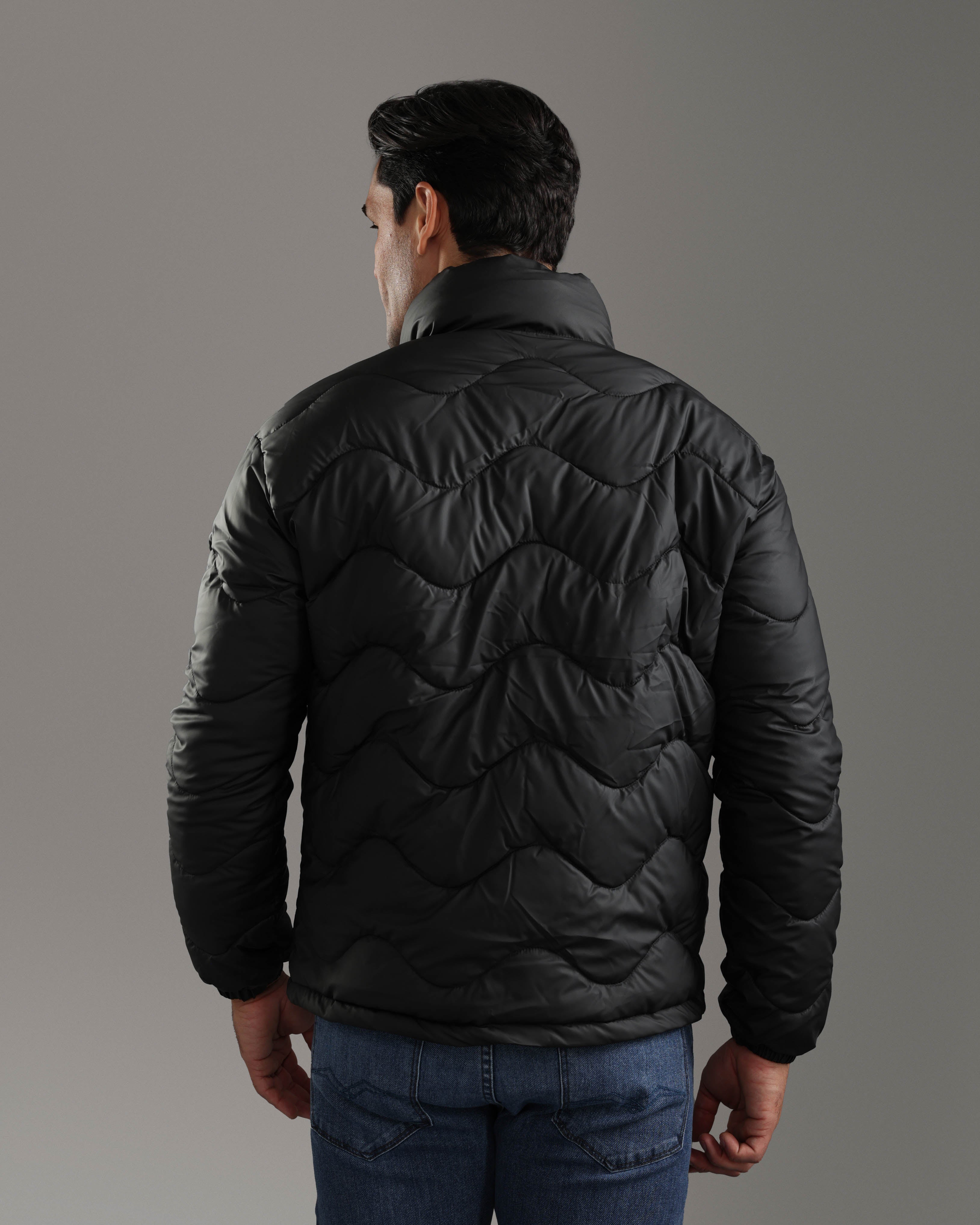 Black Quilted Puffer Jacket