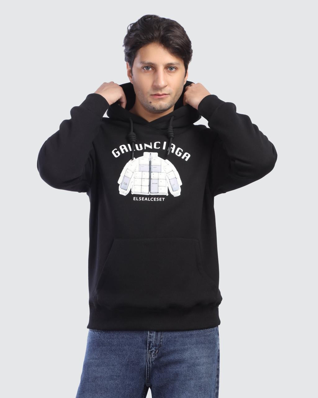 Black Graphic Hoodie