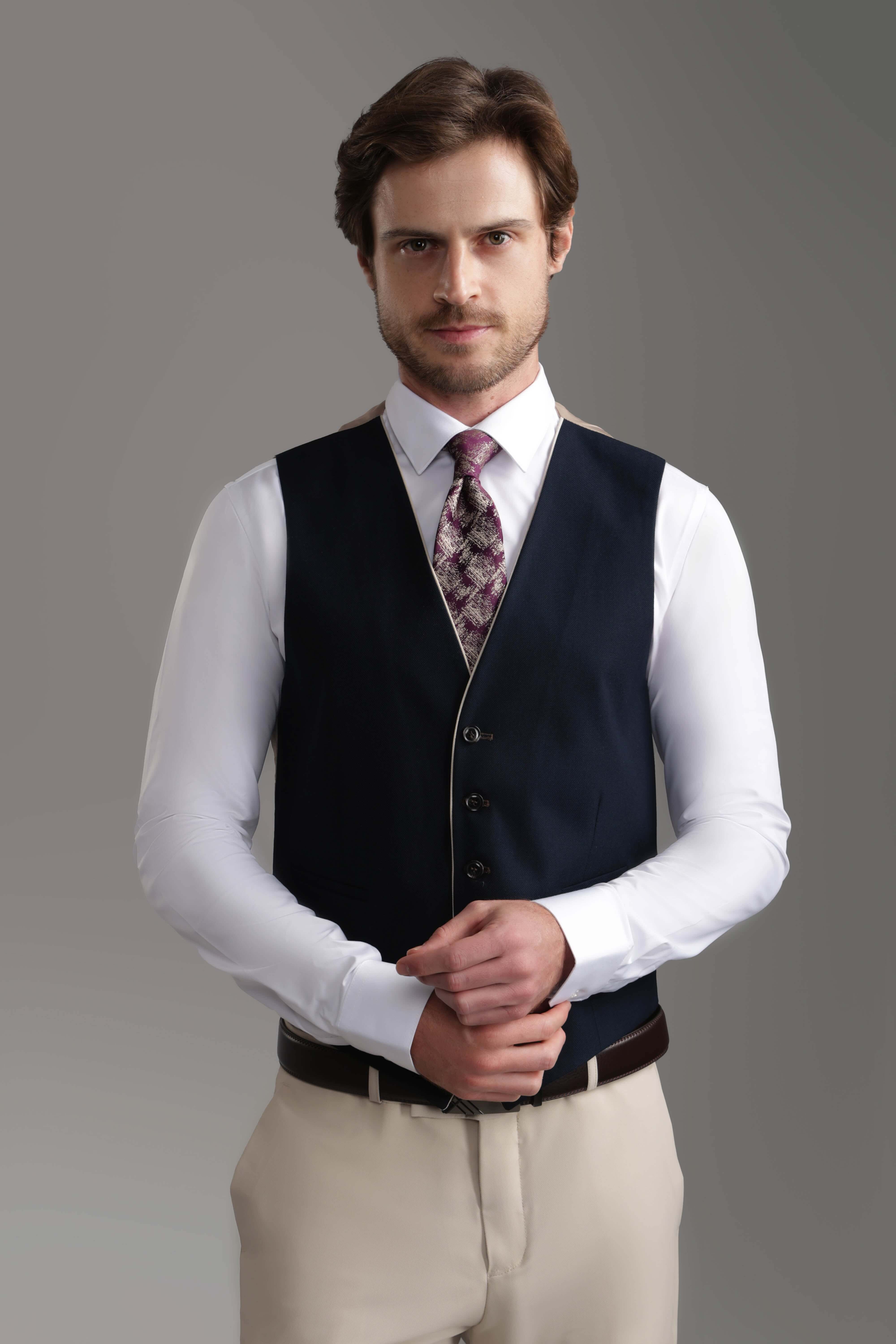 Slim Fit Light Beige Suit