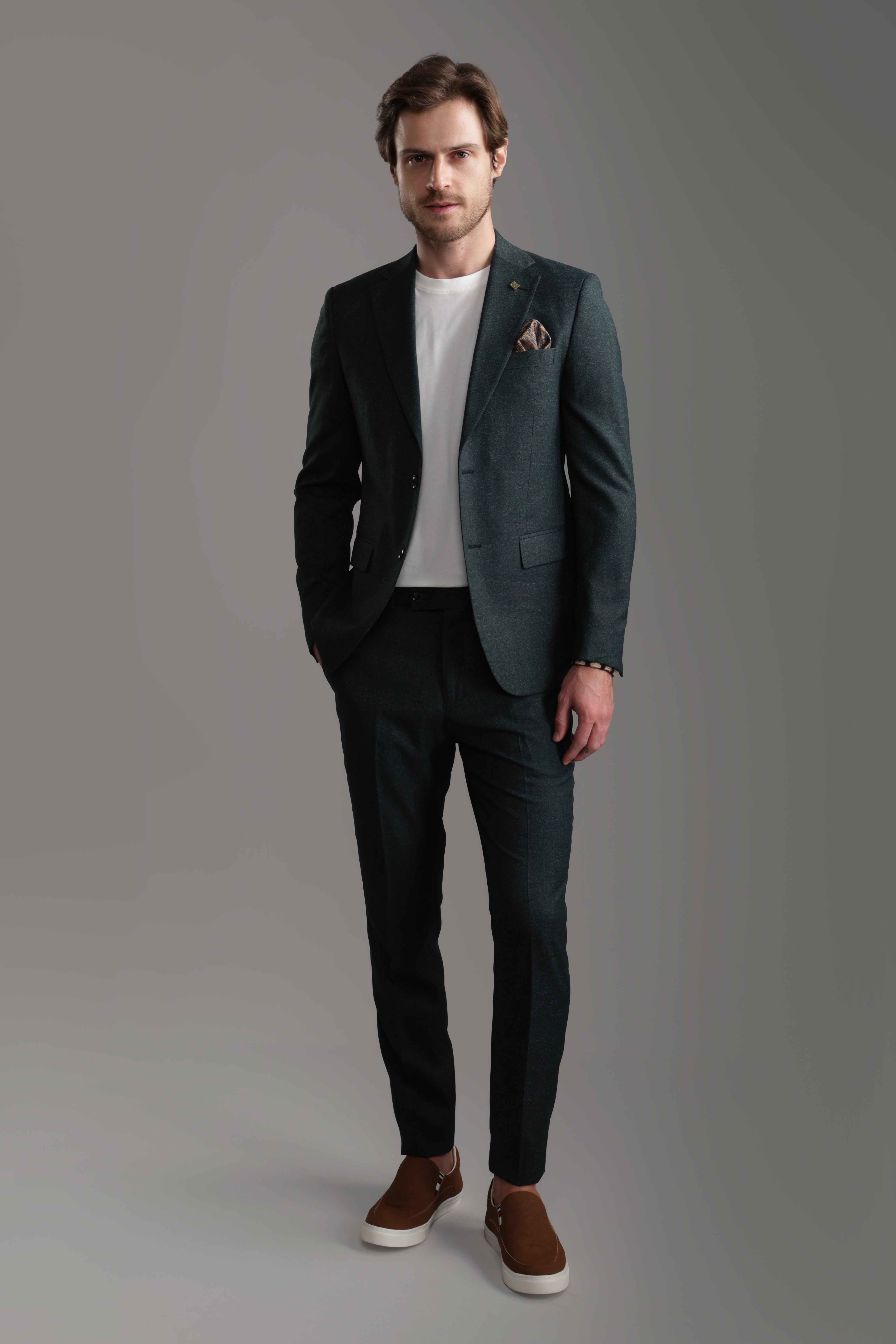 Slim Fit Olive Suit