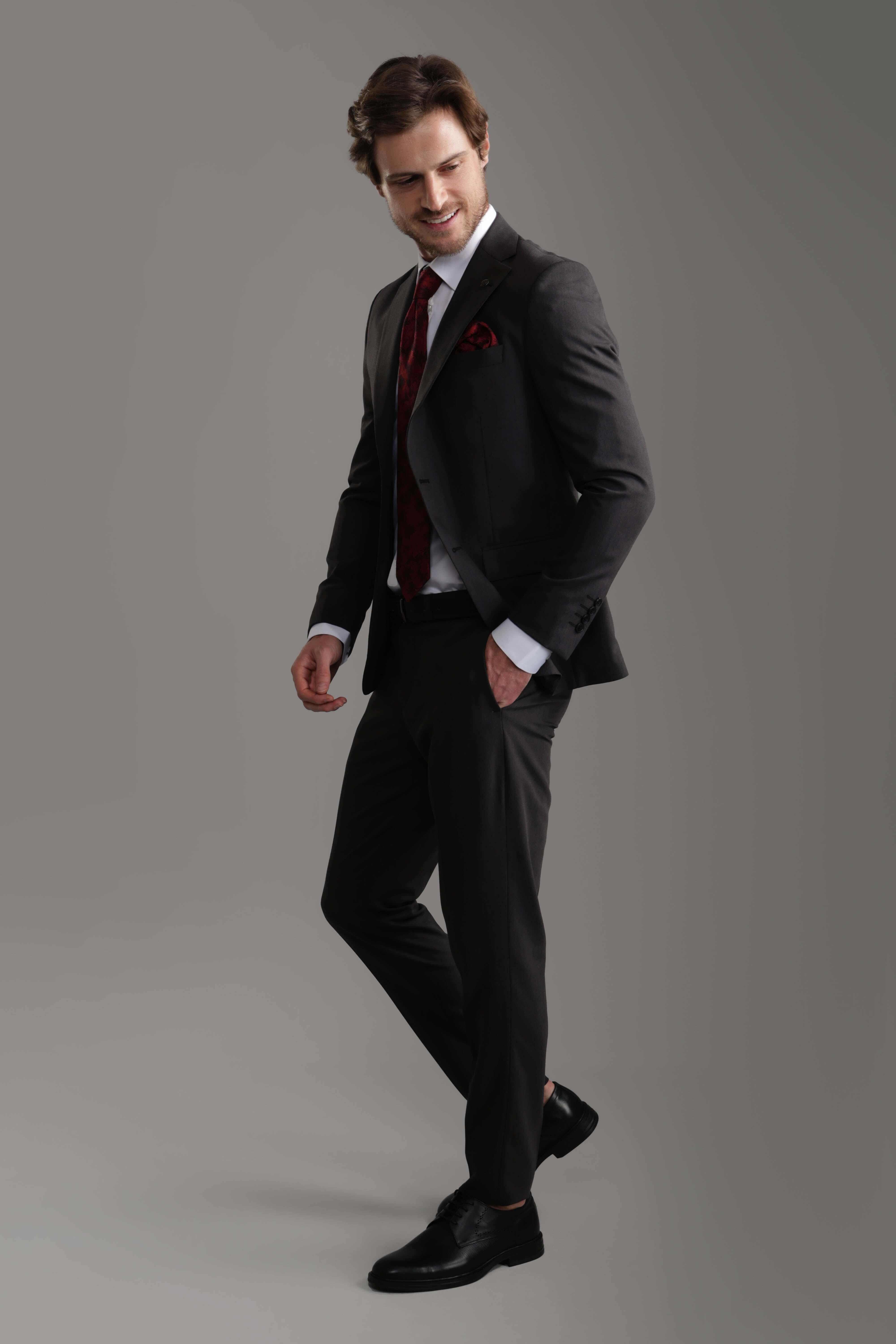 Slim Fit Charcoal Suit