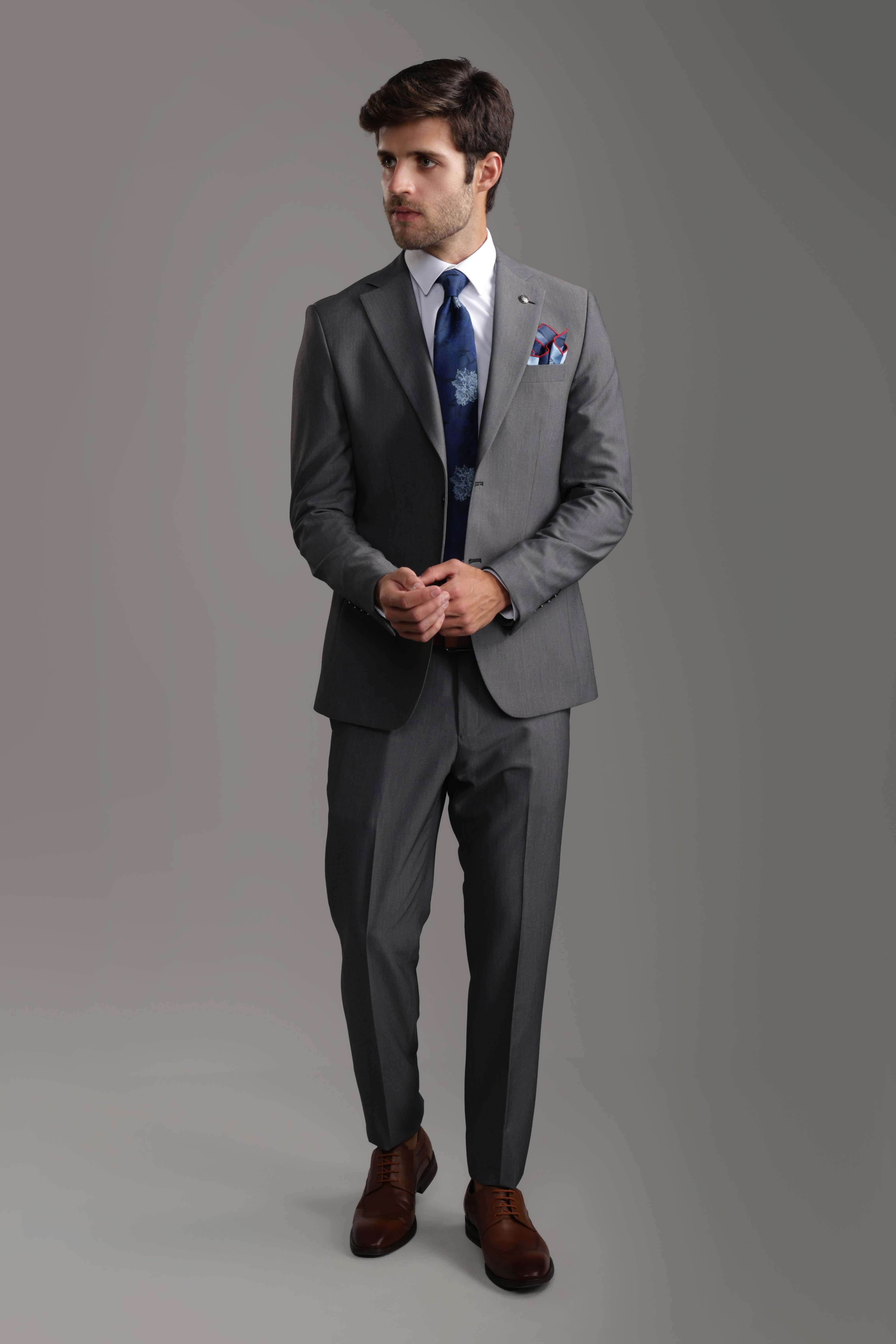 Slim Fit Gray Suit