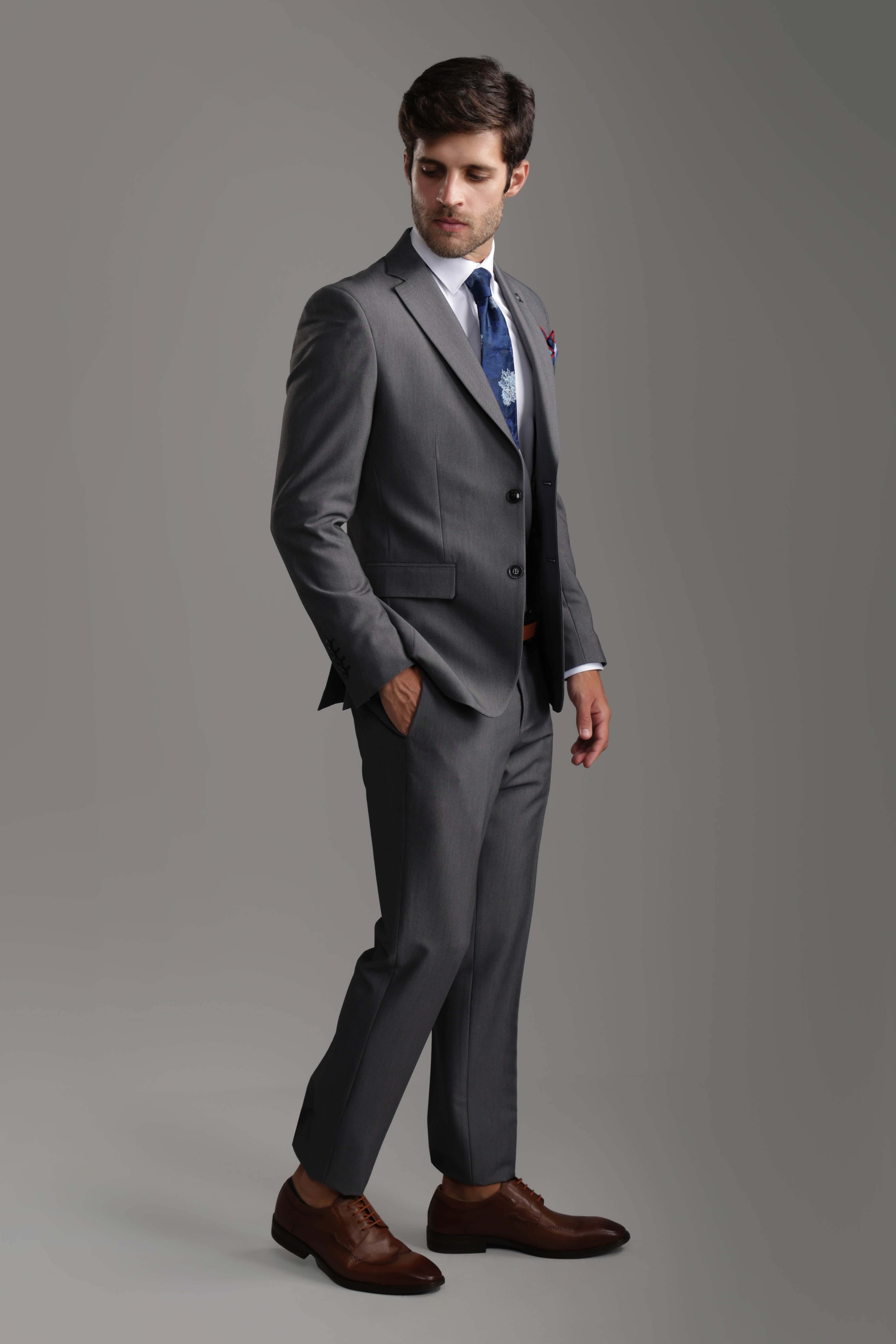Slim Fit Gray Suit