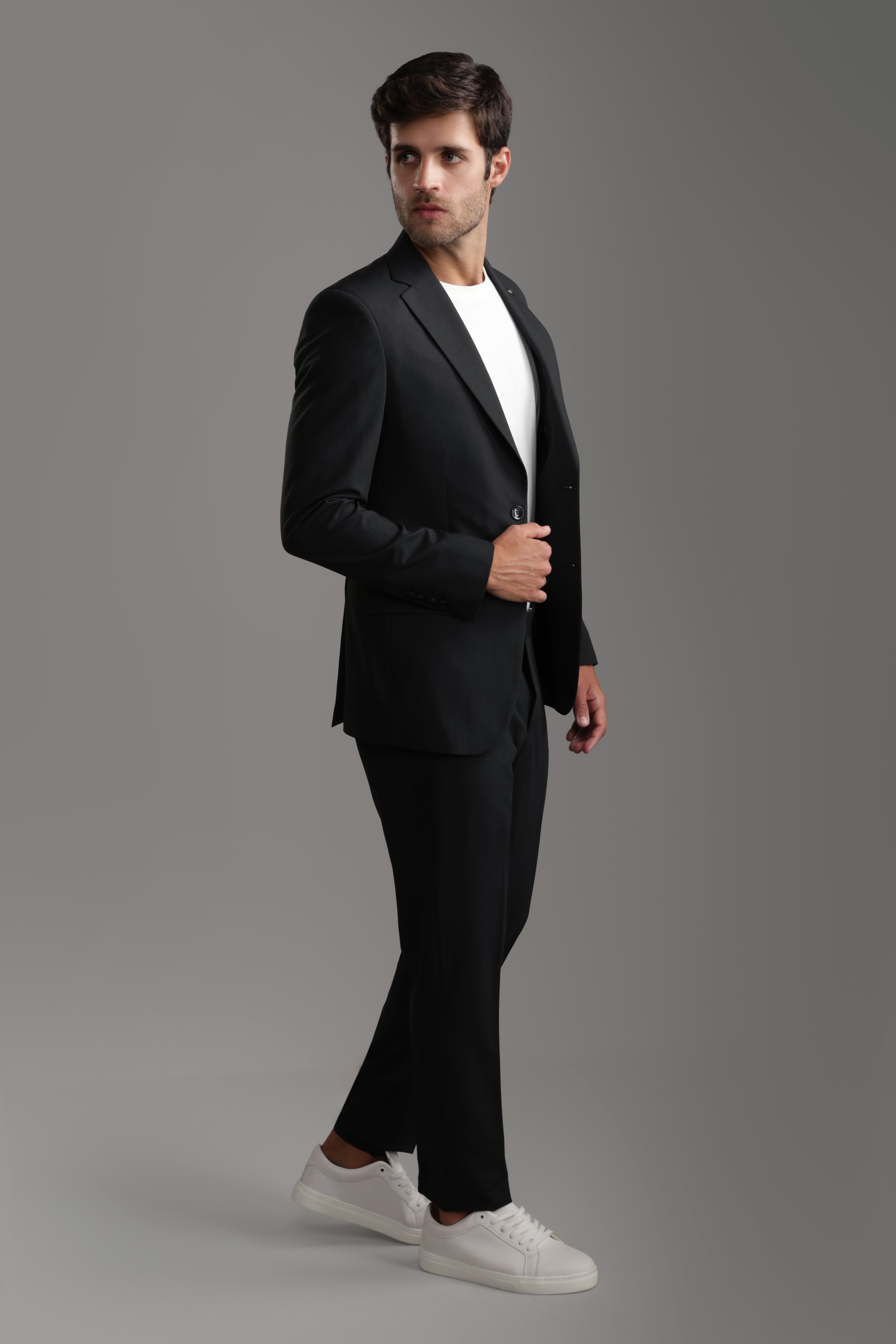 Slim Fit Black Suit