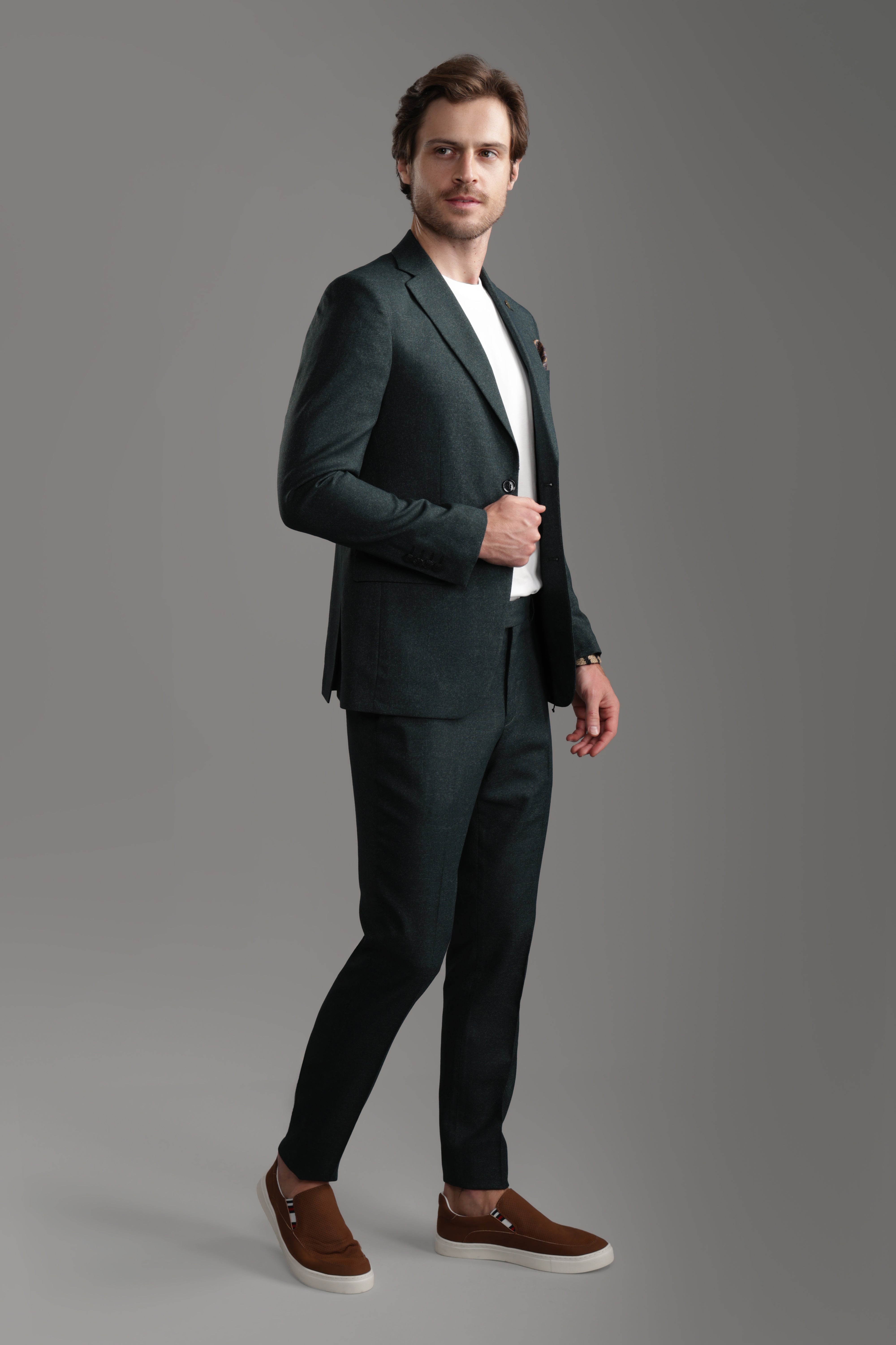 Slim Fit Olive Suit