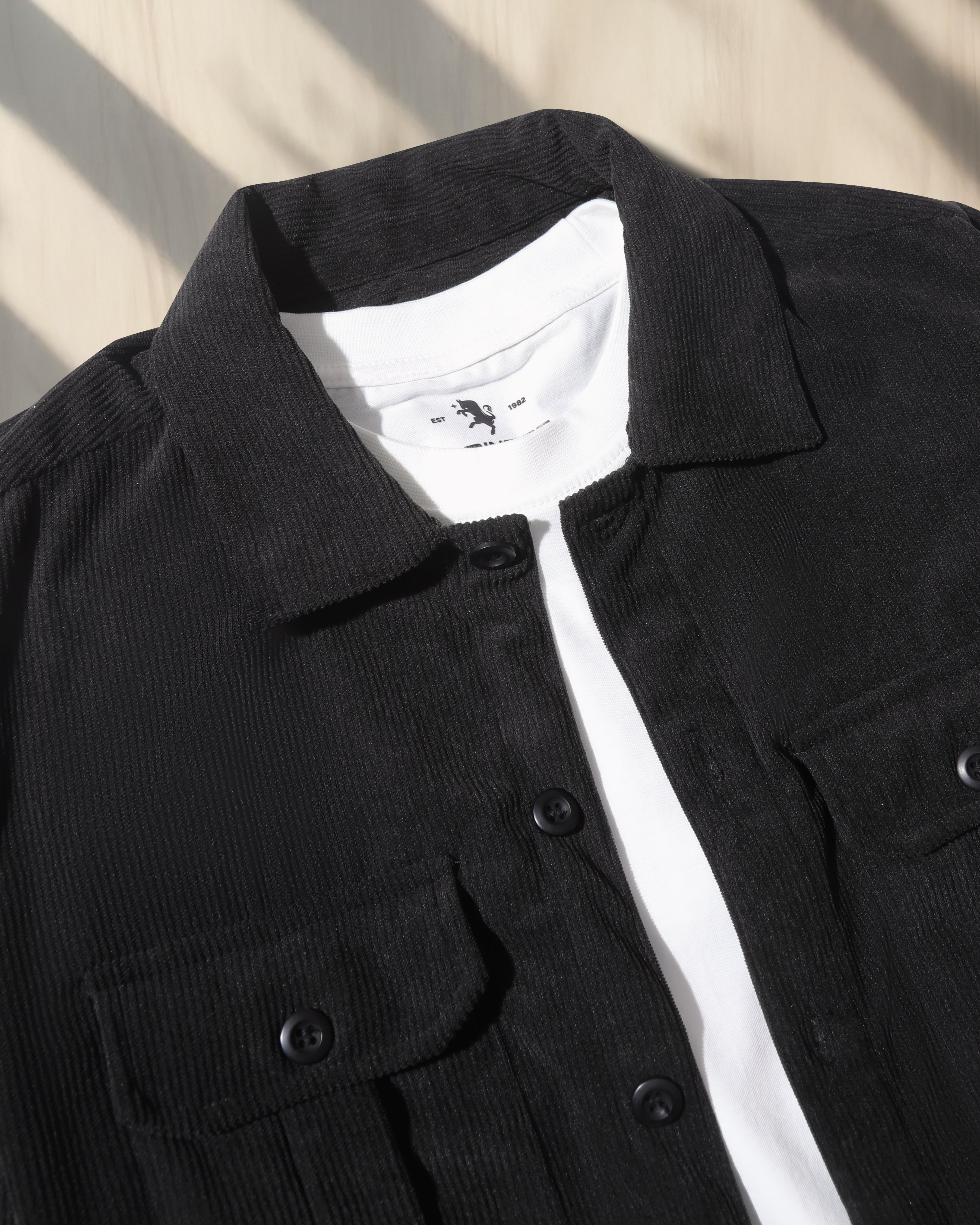 Premium Black Corduroy Co-ord Set