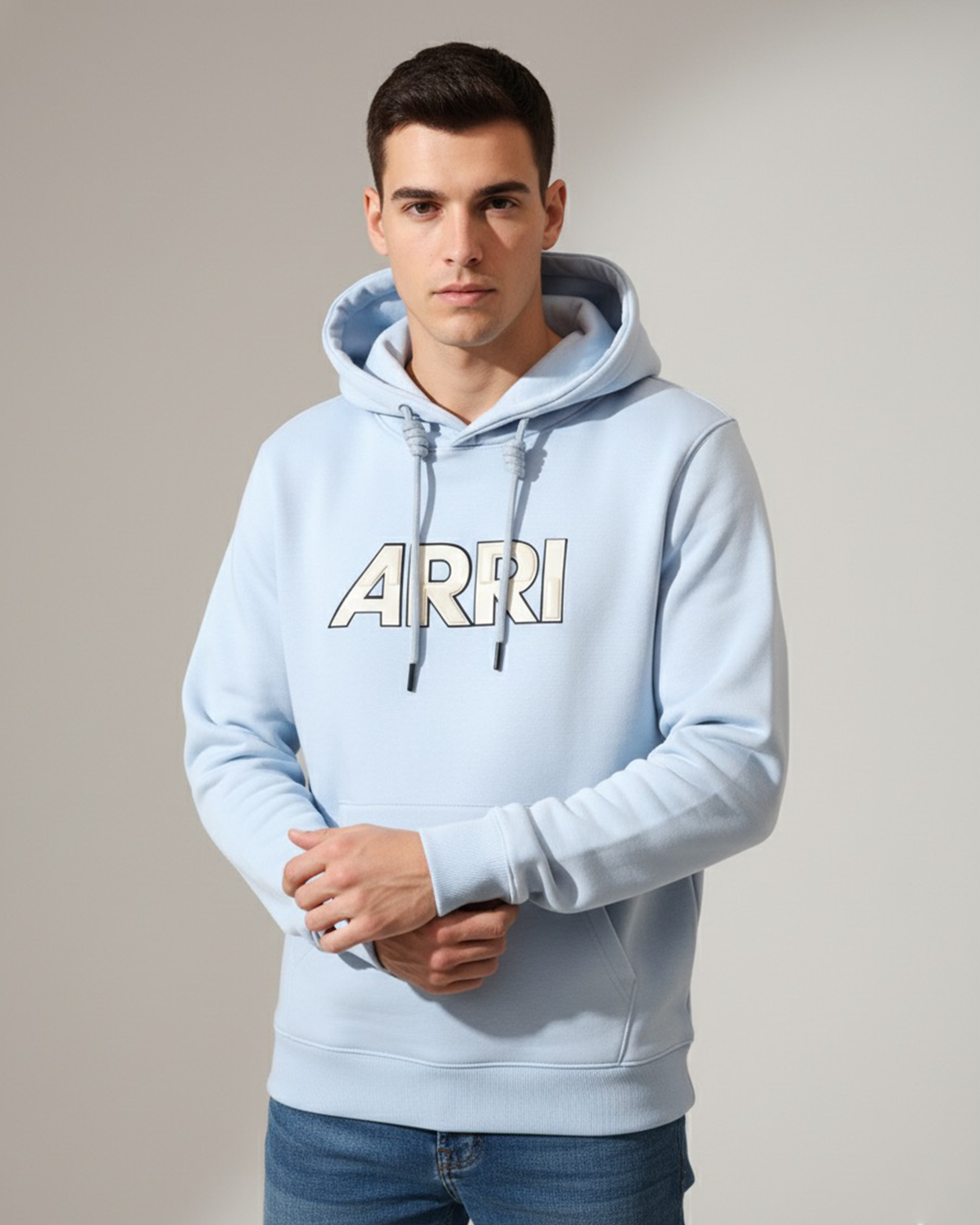 Light Blue Hoodie Cotton Oversize