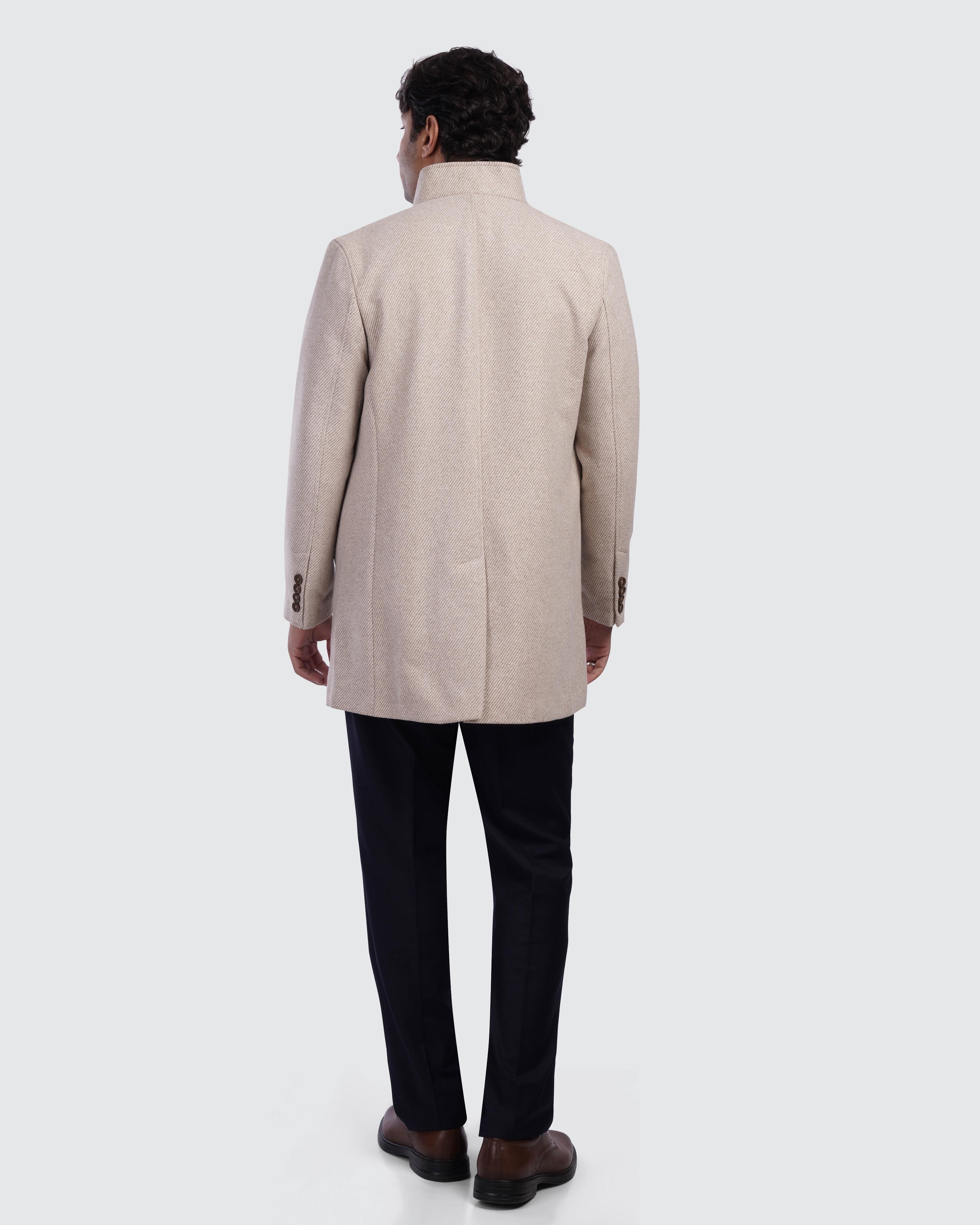 Stand Collar Wool Coat