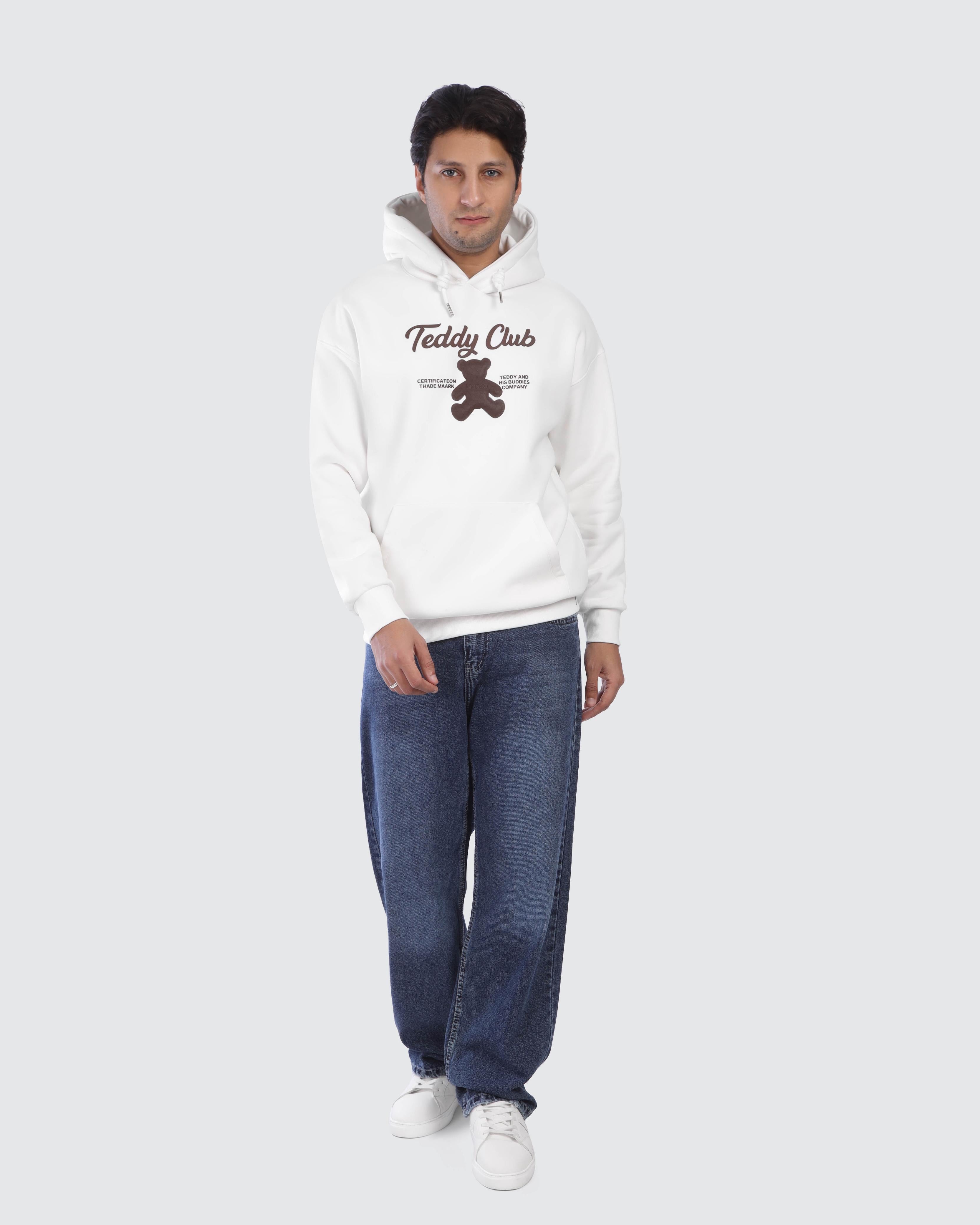 White Teddy Club Hoodie