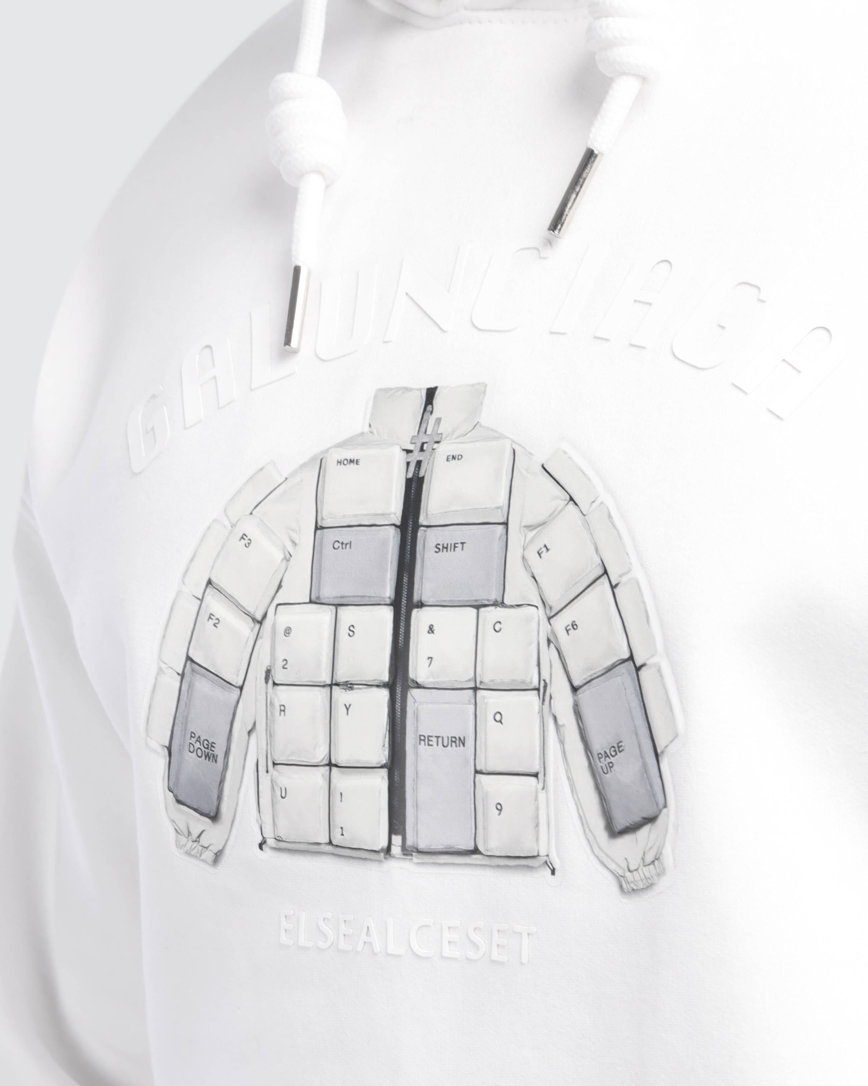 White Graphic Hoodie