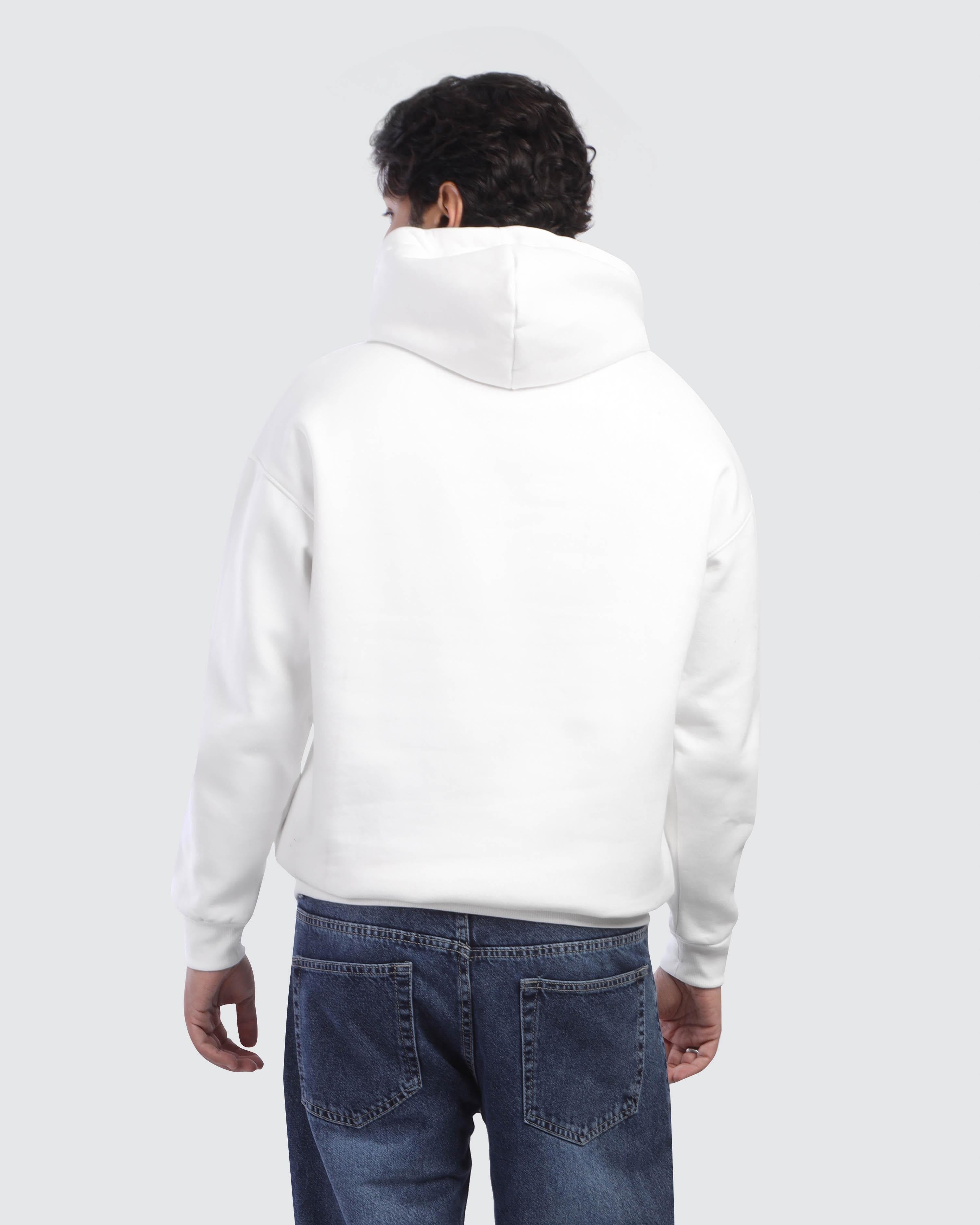 White Graphic Hoodie