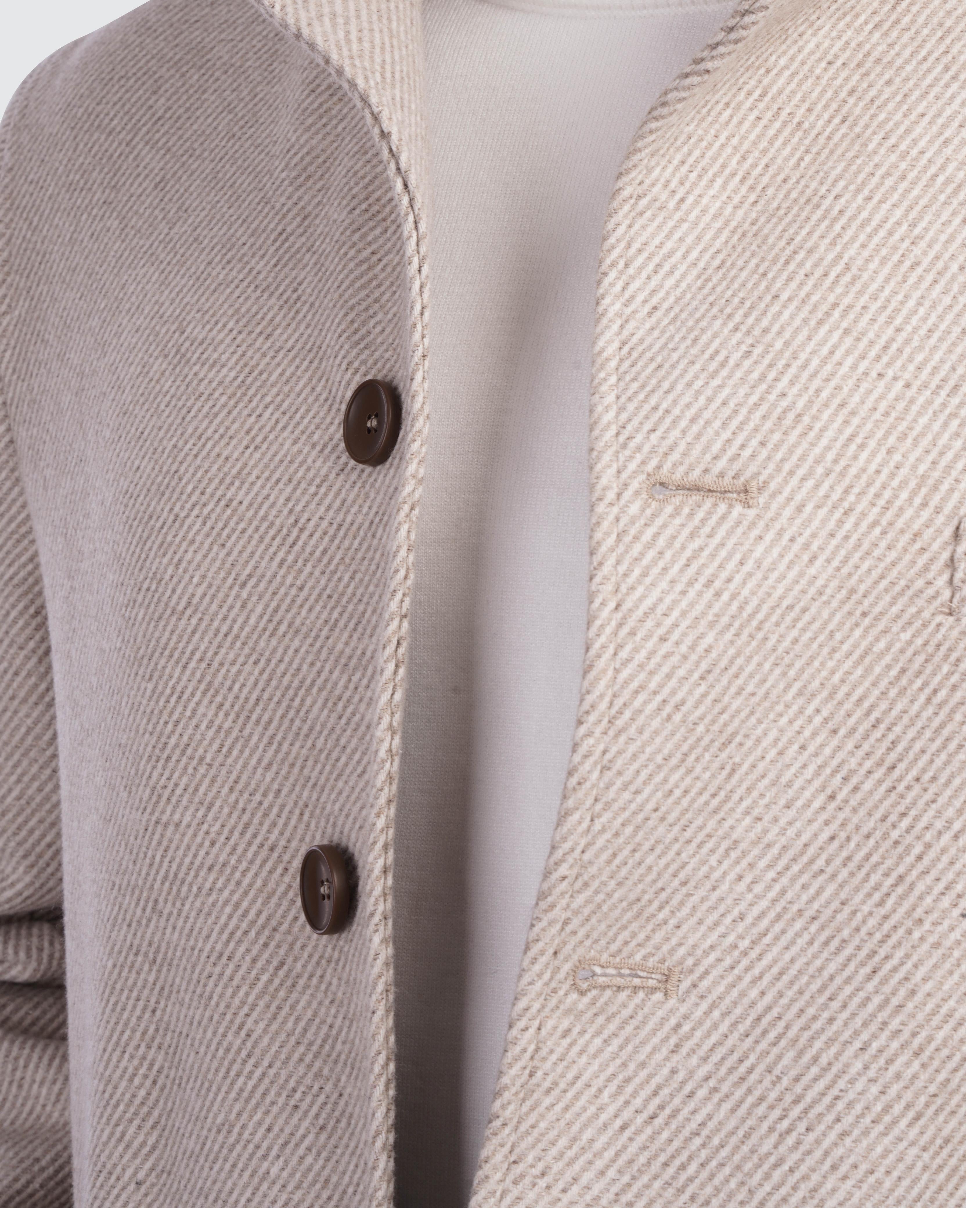 Stand Collar Wool Coat