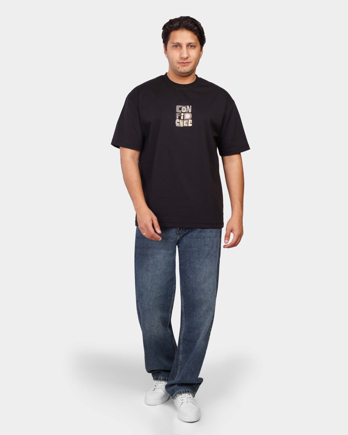 TORINESE "Confidence" Urban Statement Black Oversize Tee